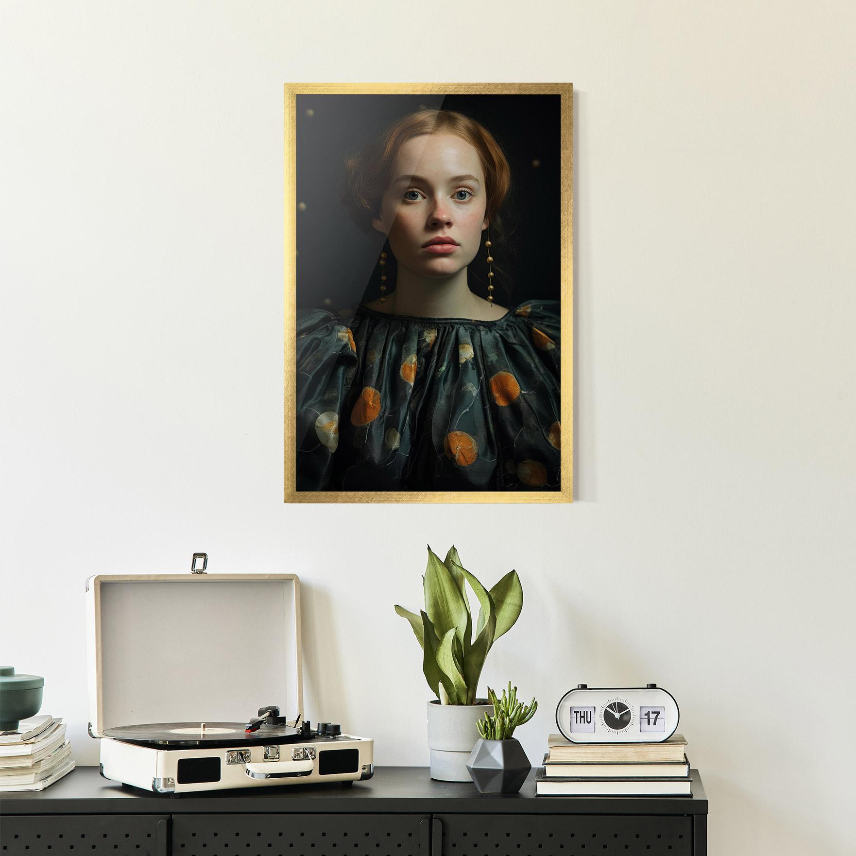 Plakat w Ramie Vintage Red Hair mockup 2