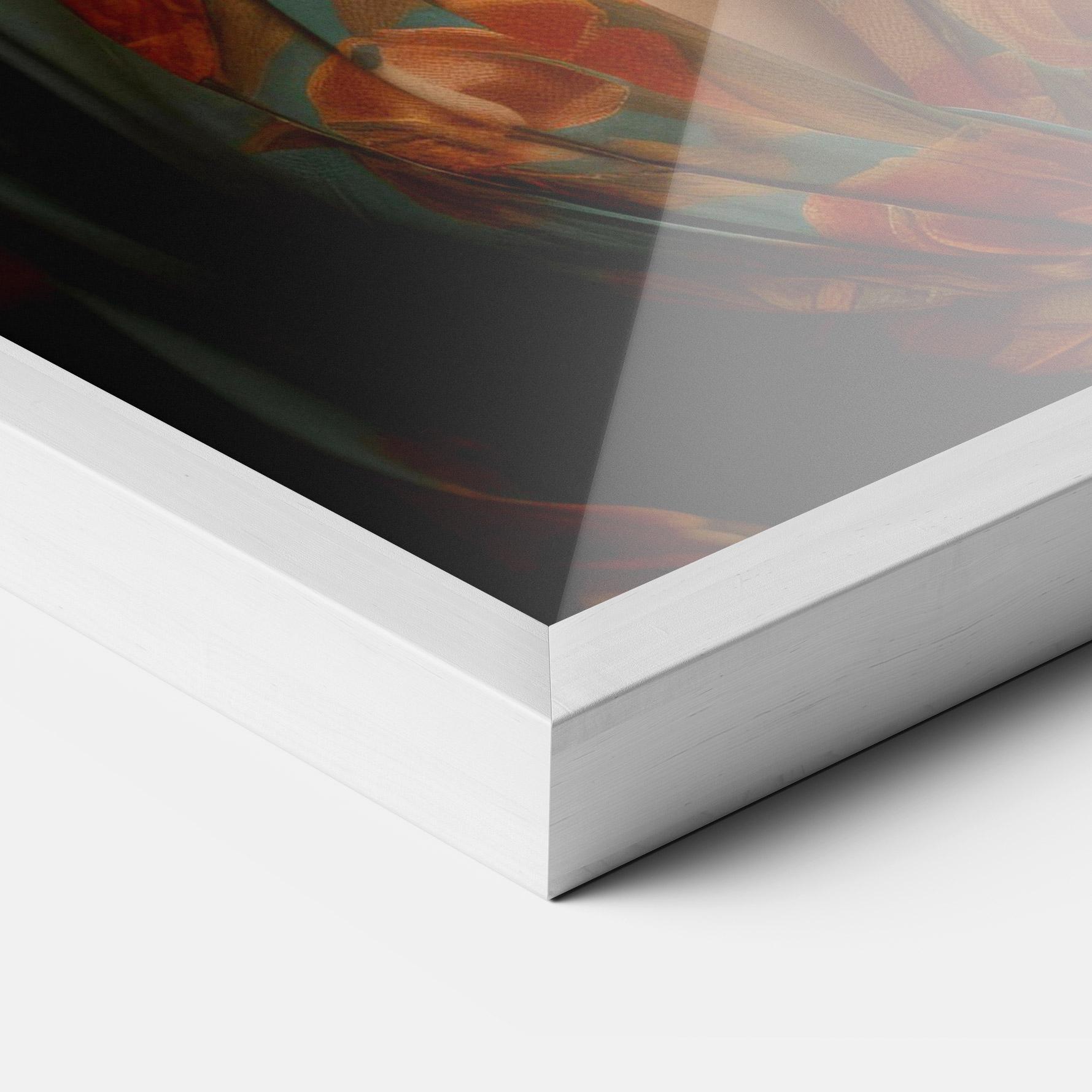 Plakat w Ramie Green Orange Blouse mockup 3