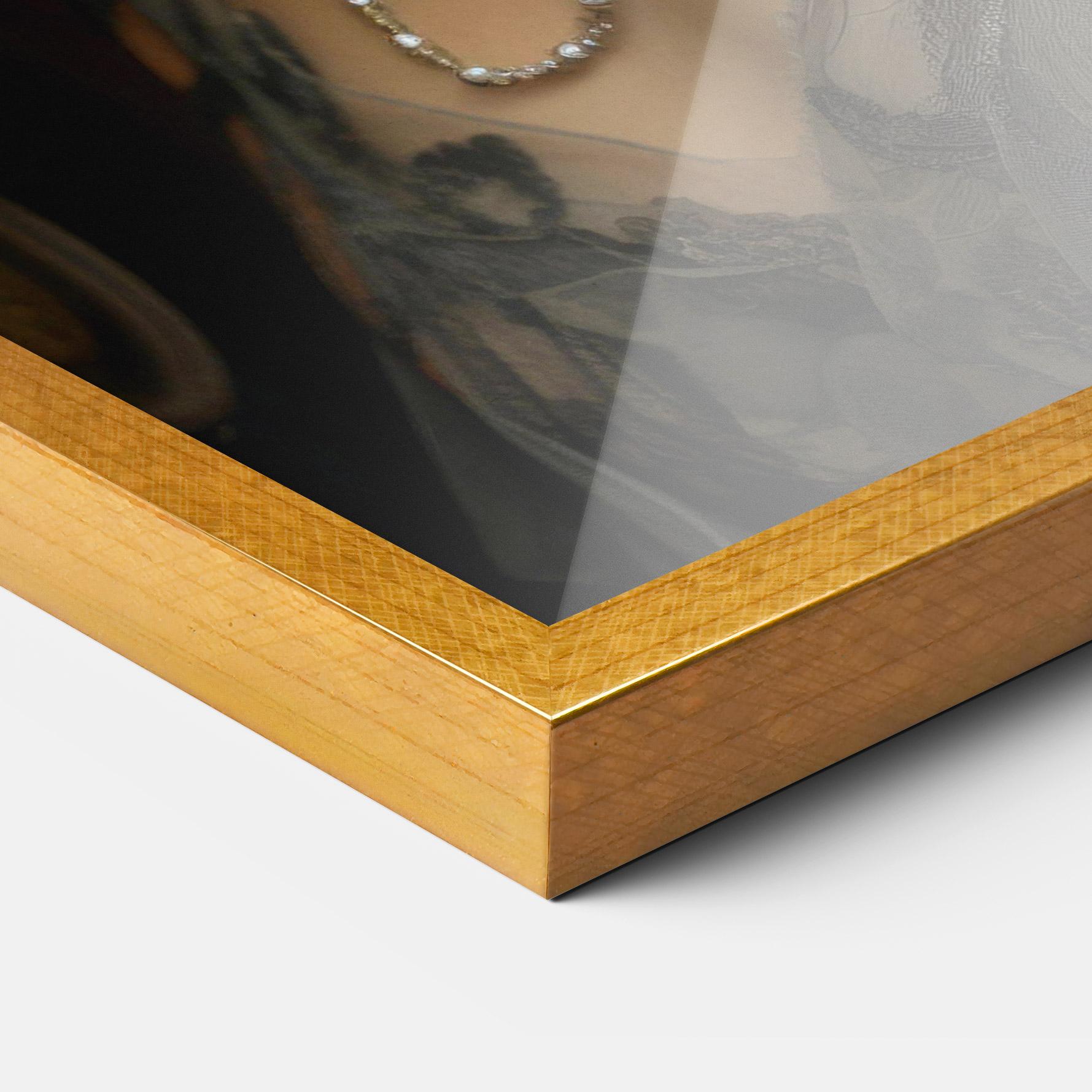 Plakat w Ramie Orange Vintage Roses mockup 3