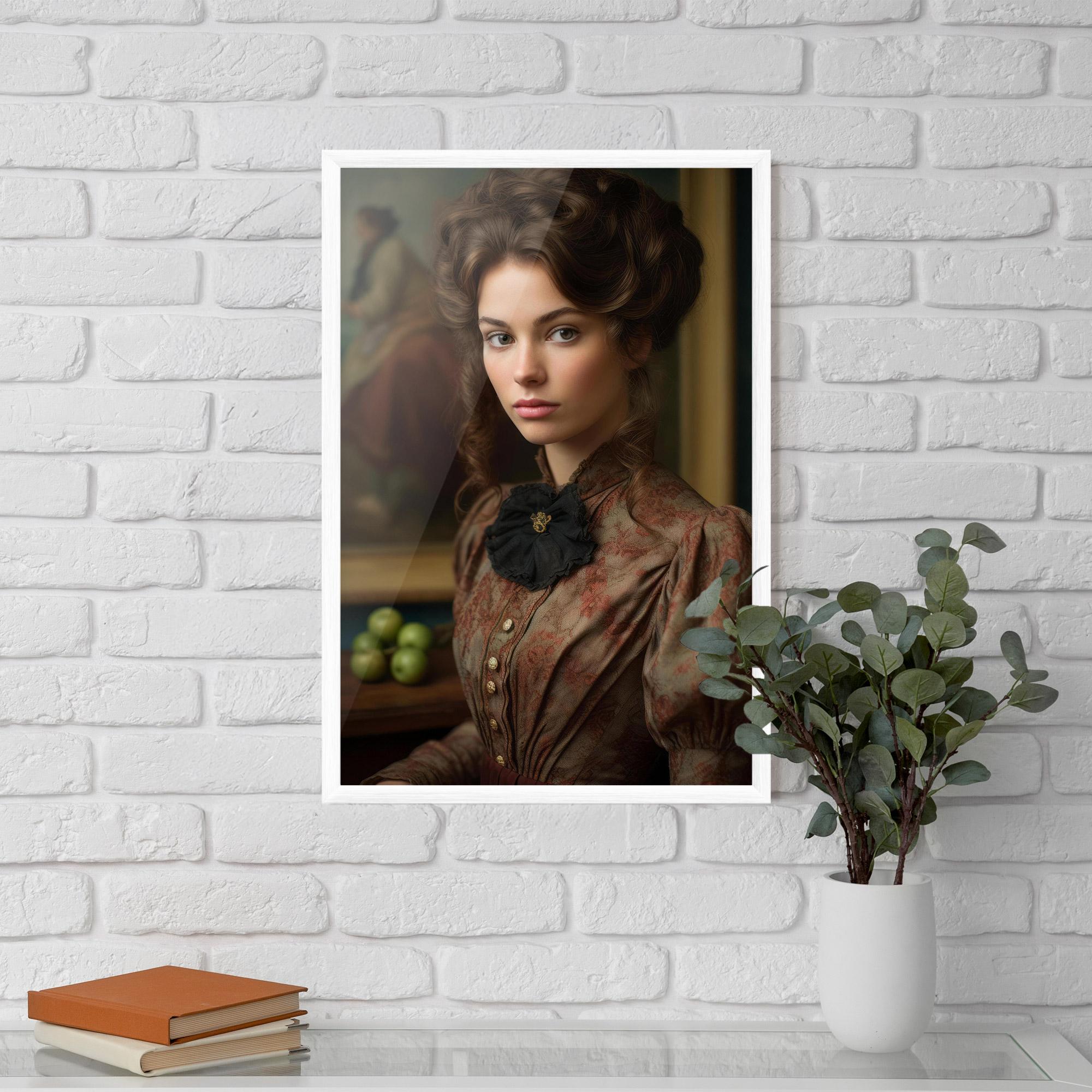 Plakat w Ramie Green Vintage Apple mockup 5