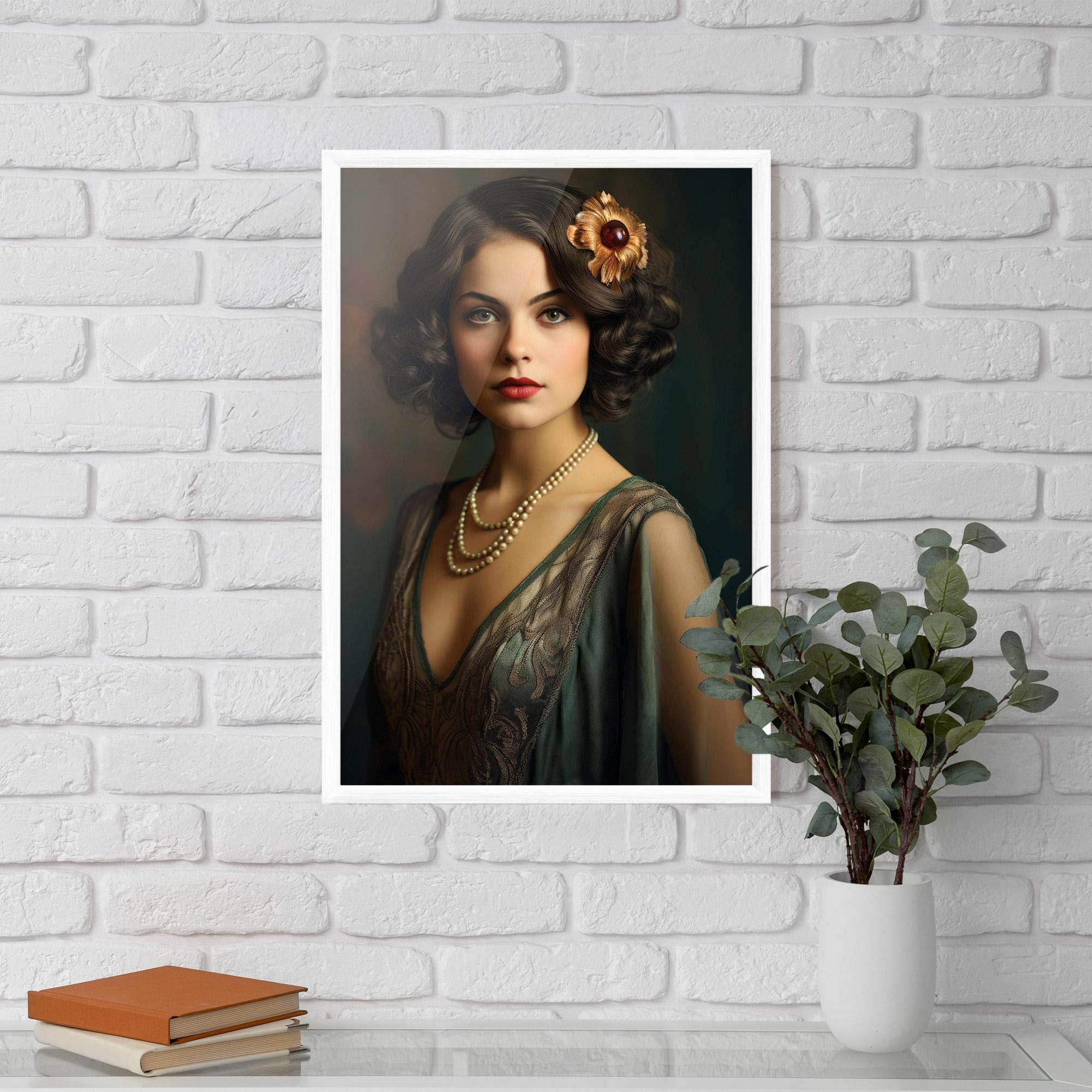 Plakat w Ramie Green Vintage Blouse mockup 5