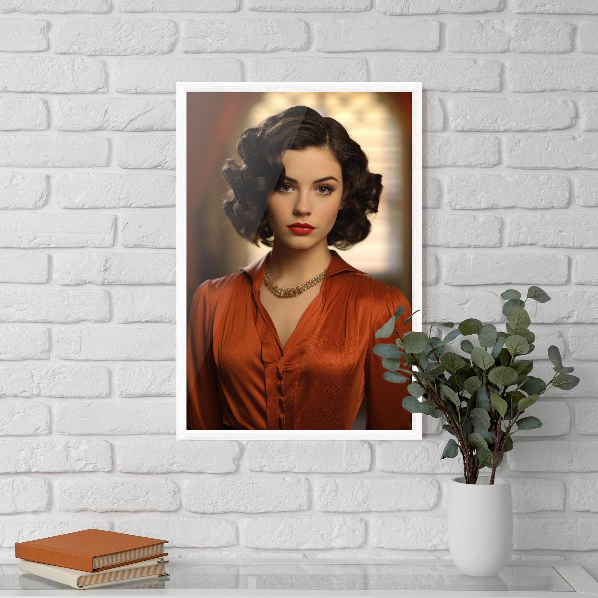 Plakat w Ramie Strong Orange Blouse mockup 5