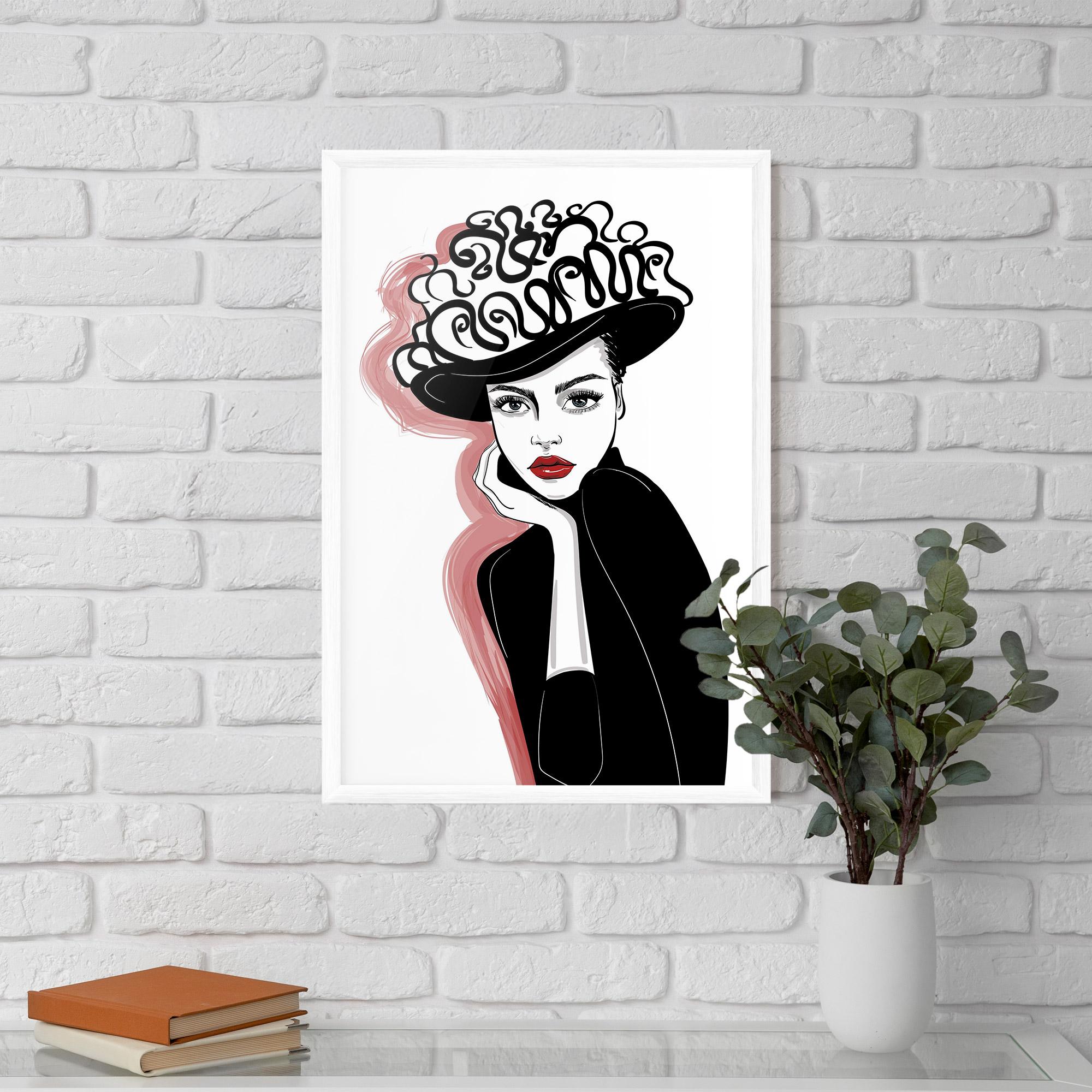 Plakat w Ramie Vintage Drawing mockup 5