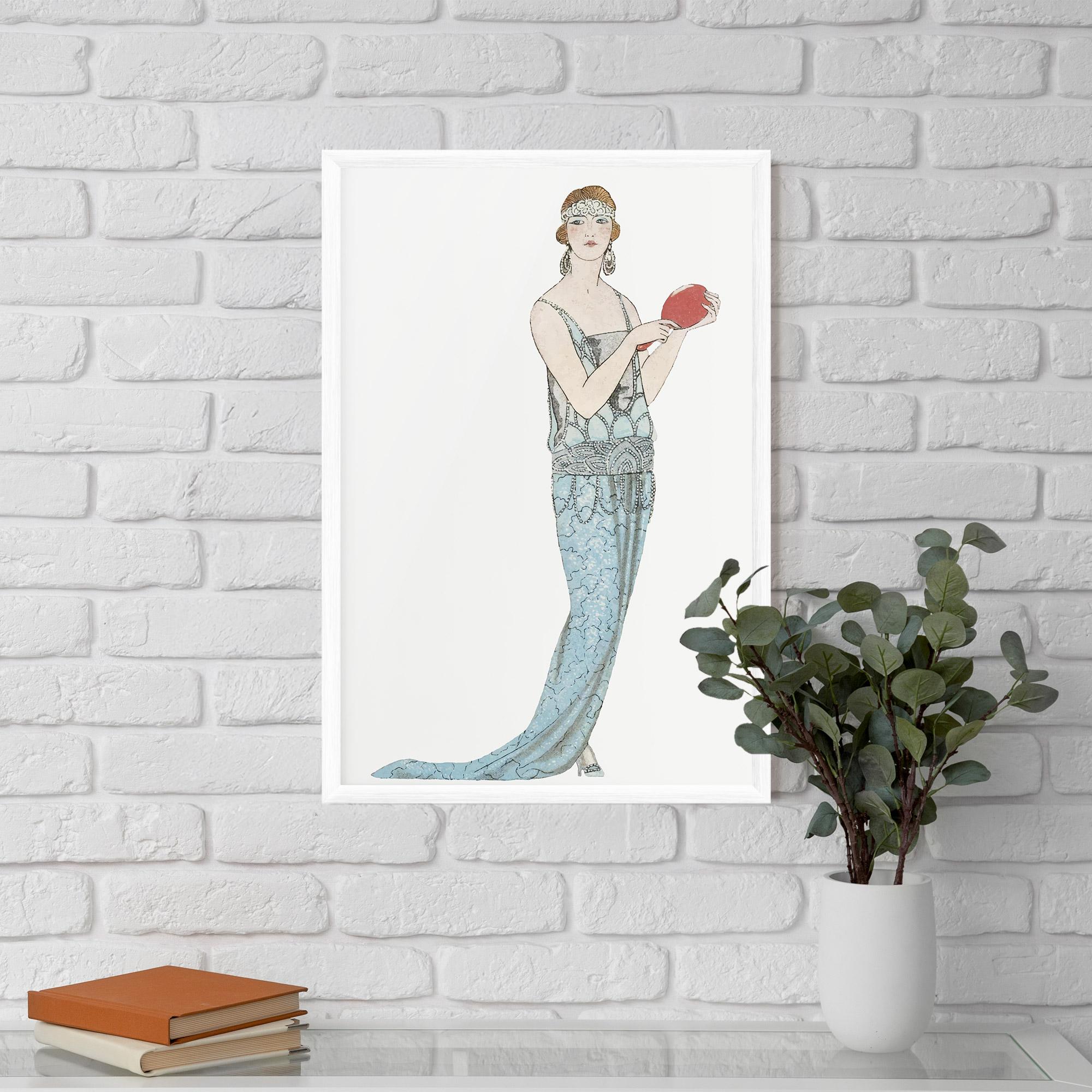 Plakat w Ramie Vintage Old Drawing mockup 5