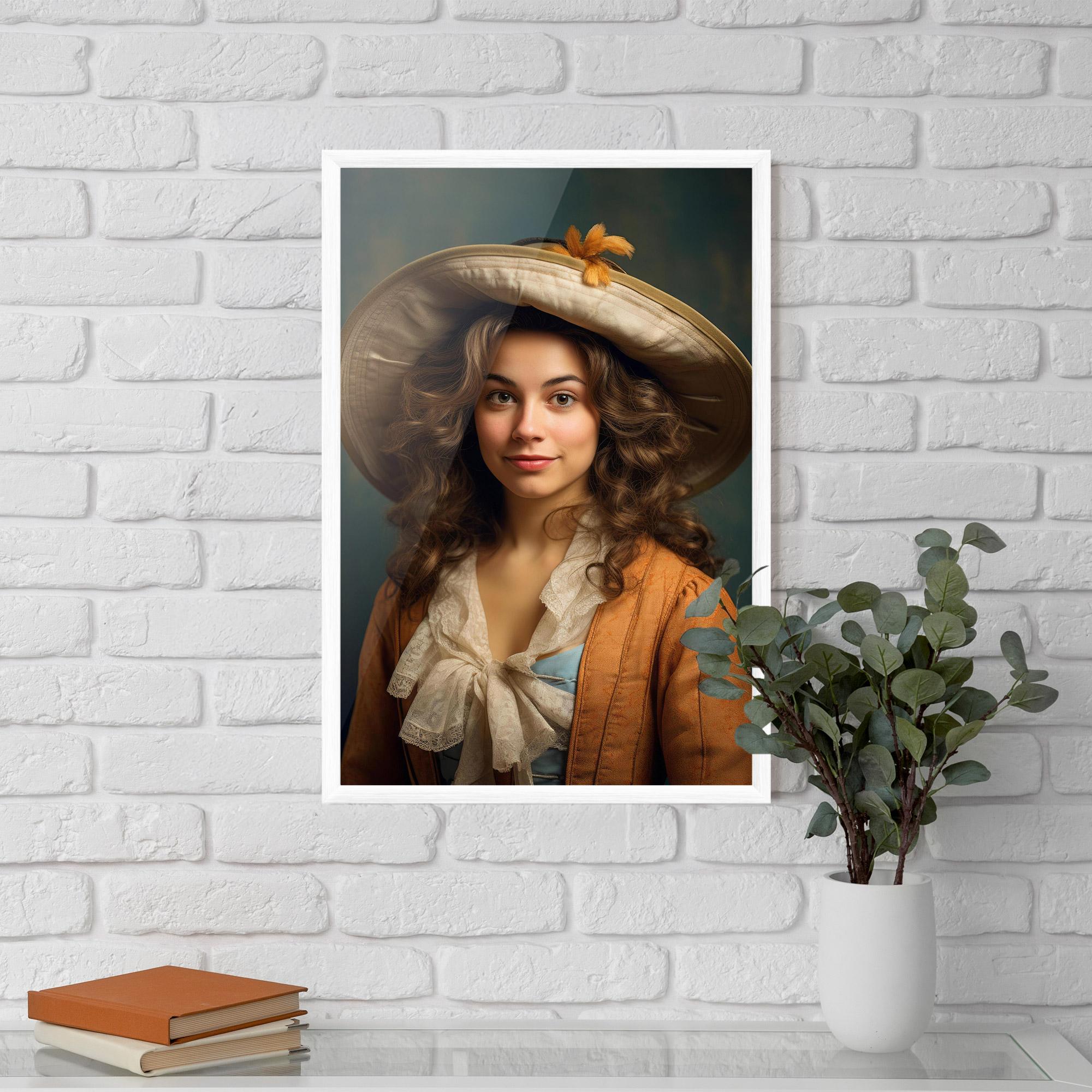 Plakat w Ramie Vintage Orange Outfit mockup 5