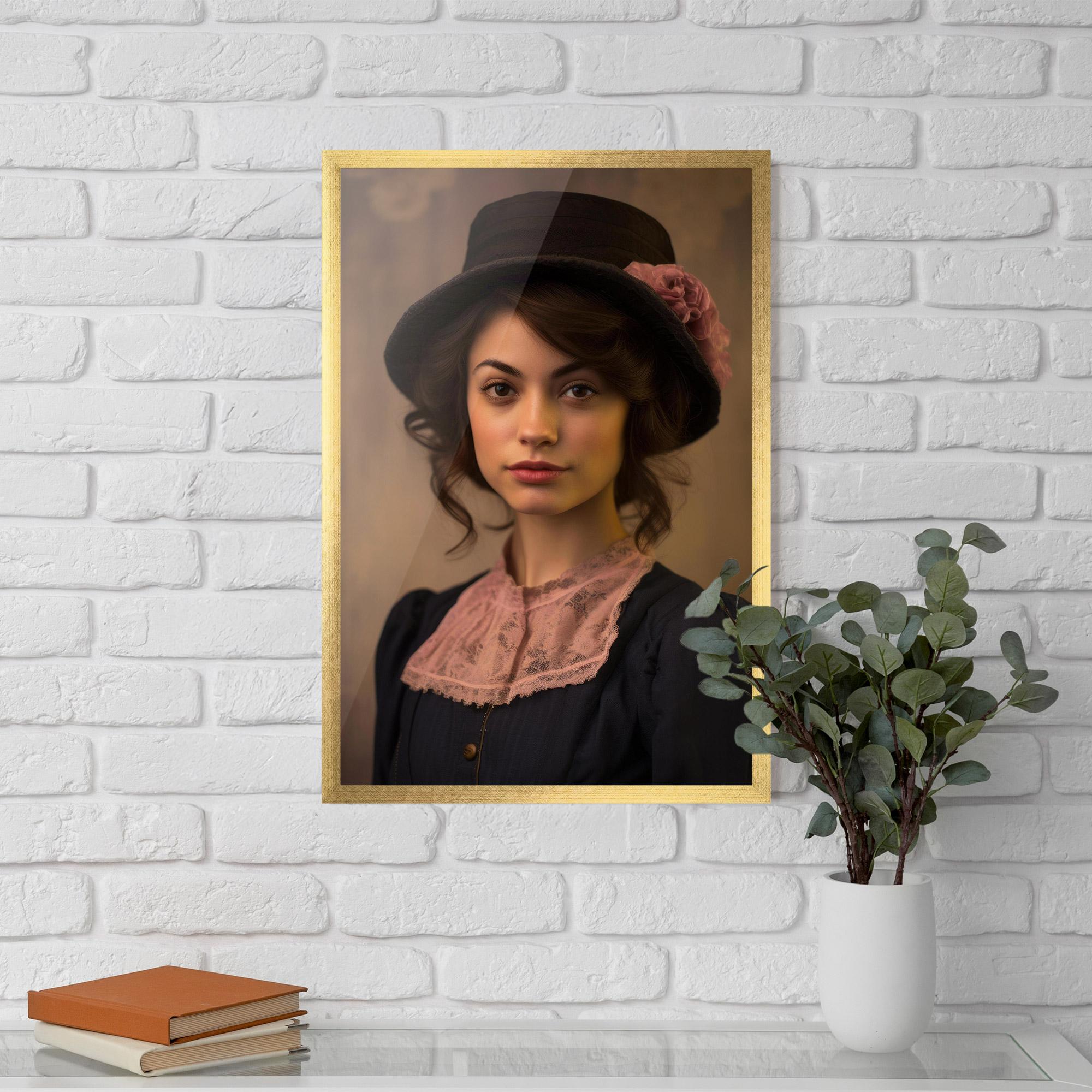 Plakat w Ramie Dark Blue Dress mockup 5