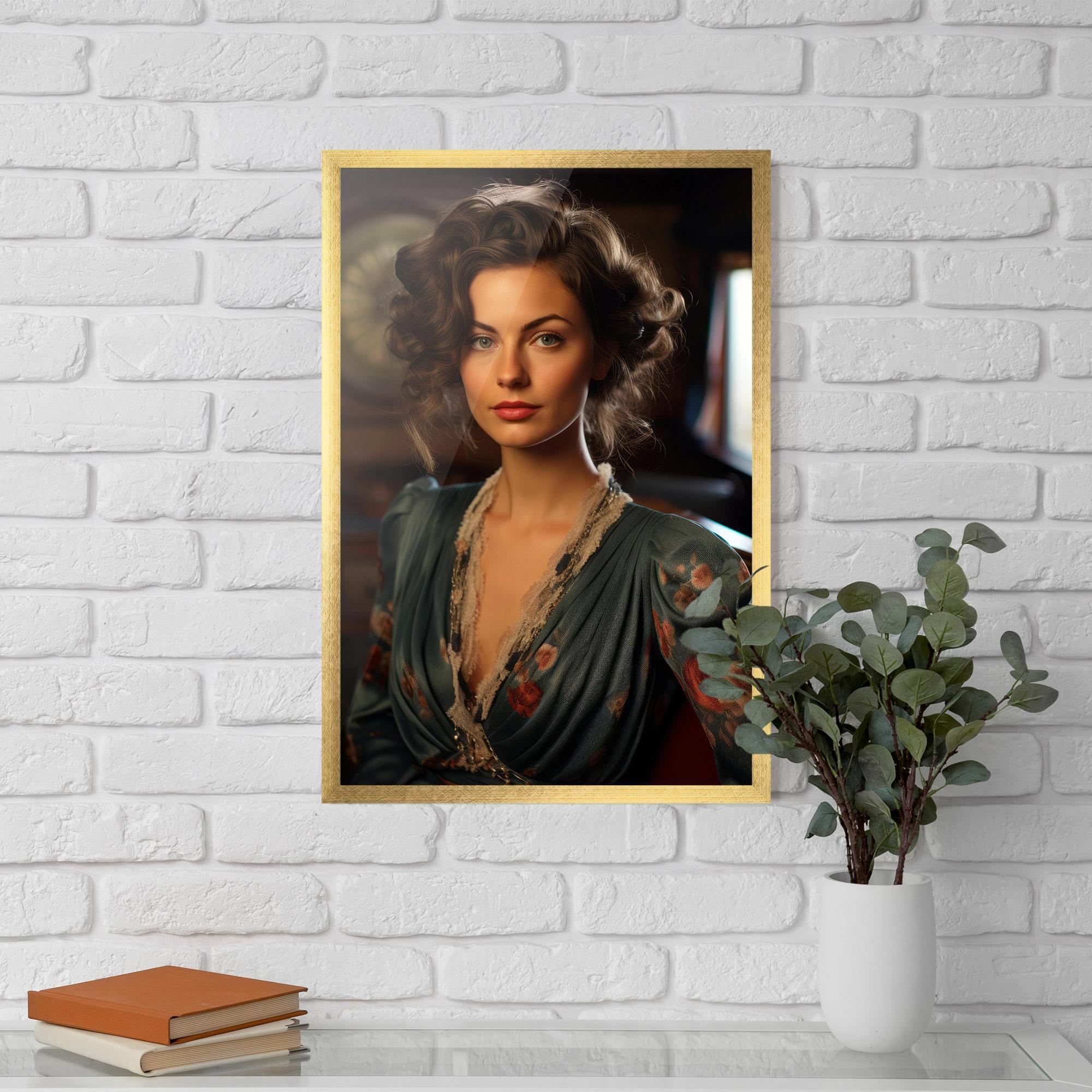 Plakat w Ramie Pink Flowers Dress mockup 5