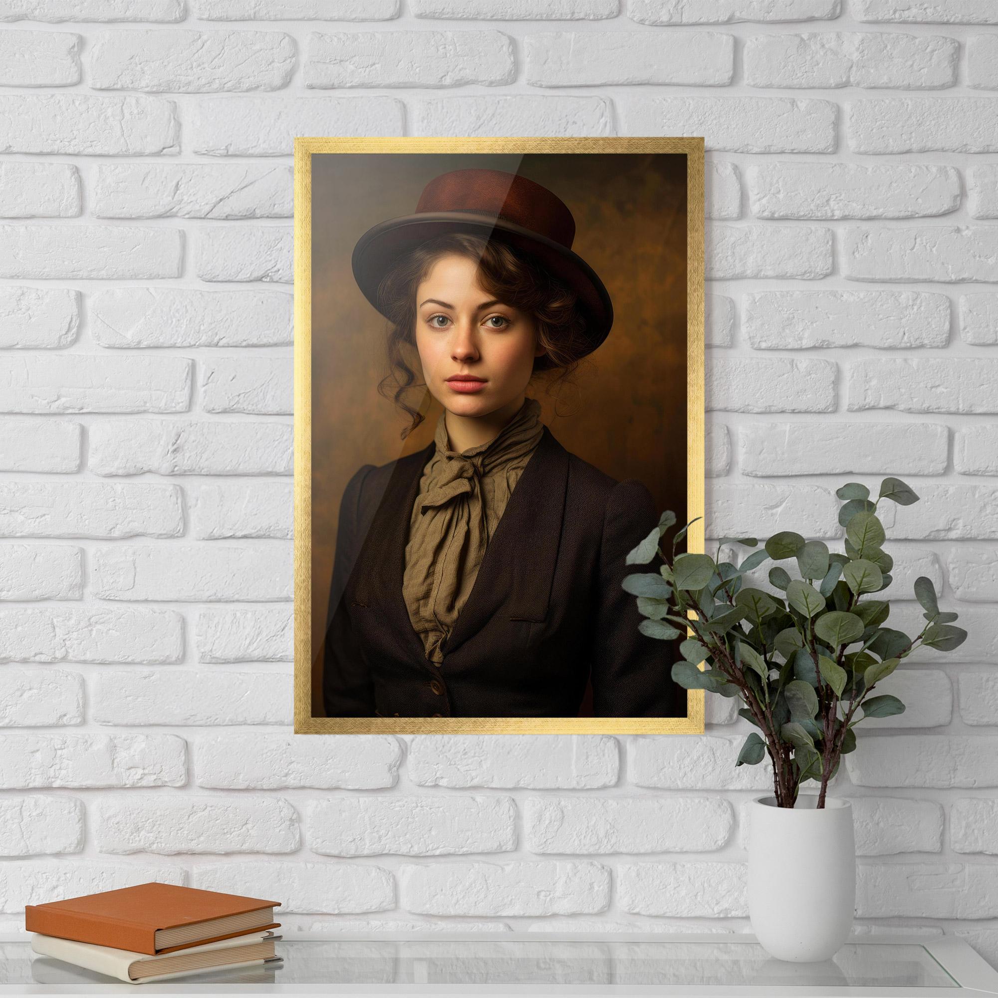 Plakat w Ramie Vintage Brown Hat mockup 5