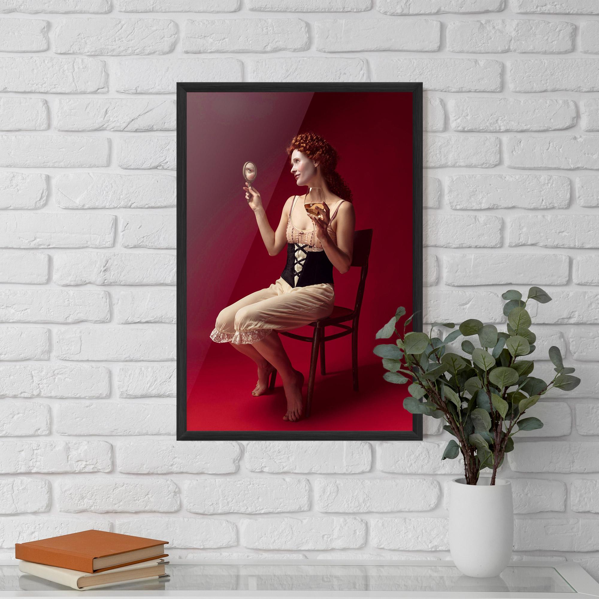 Plakat w Ramie Medieval Redhead Woman mockup 5