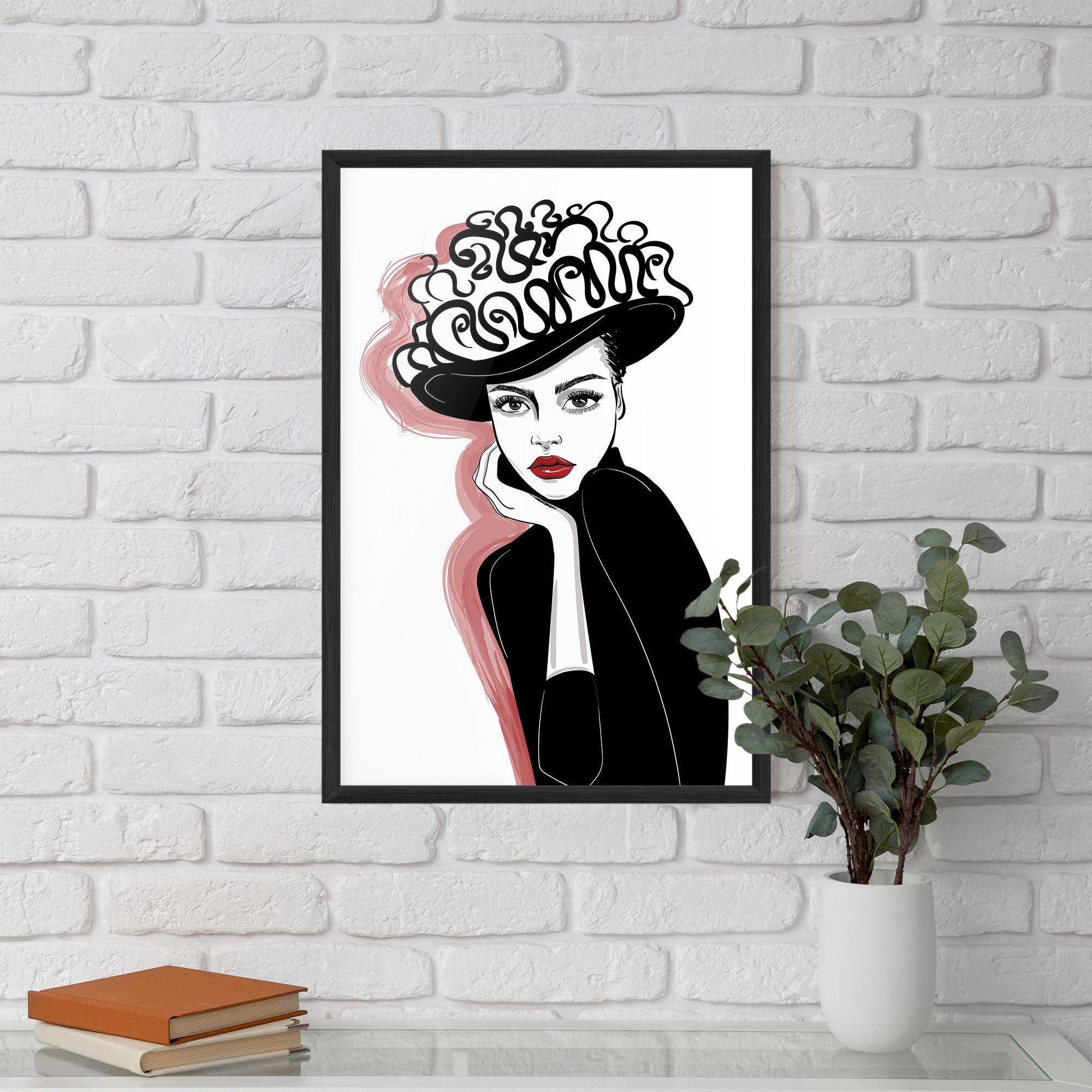 Plakat w Ramie Vintage Drawing mockup 5