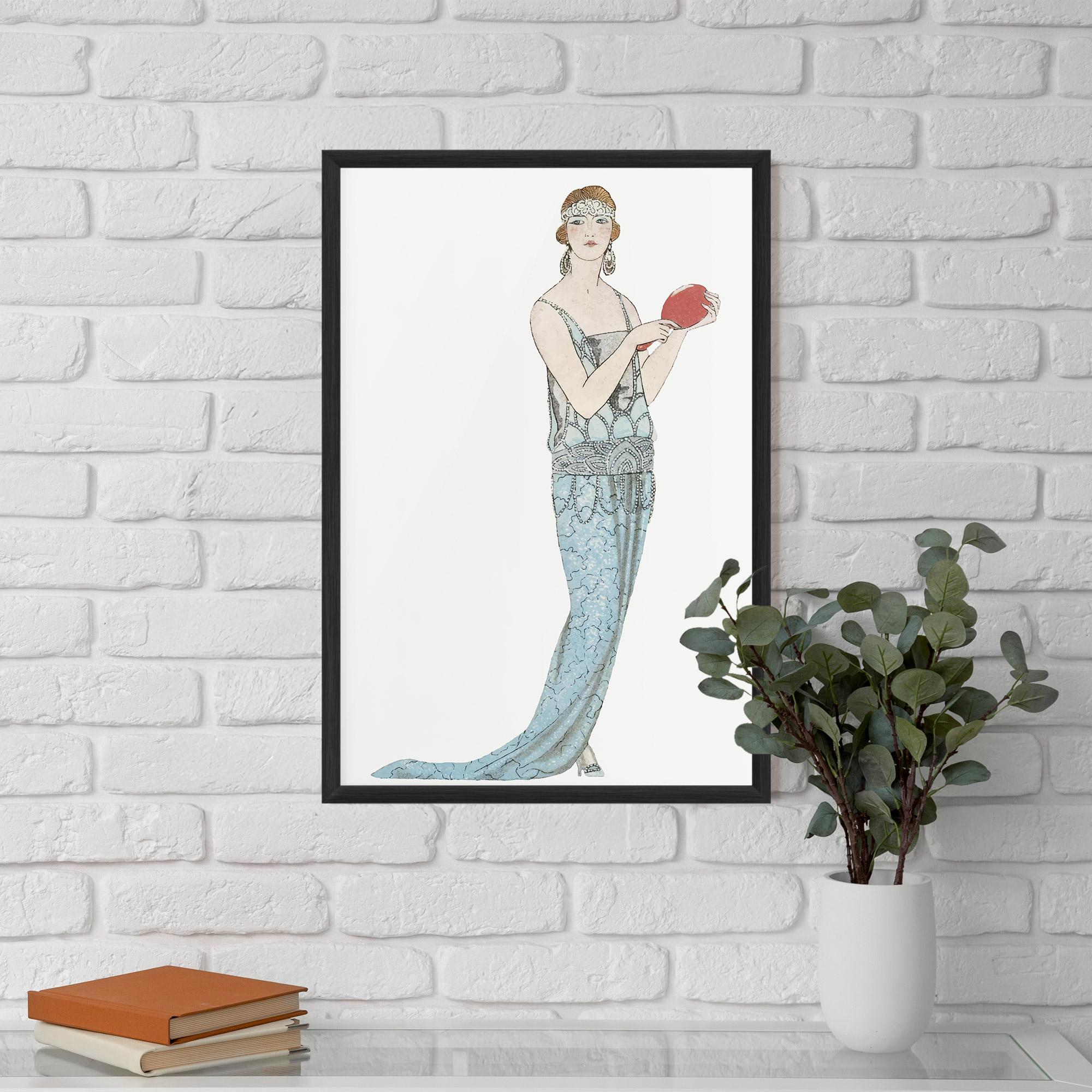 Plakat w Ramie Vintage Old Drawing mockup 5