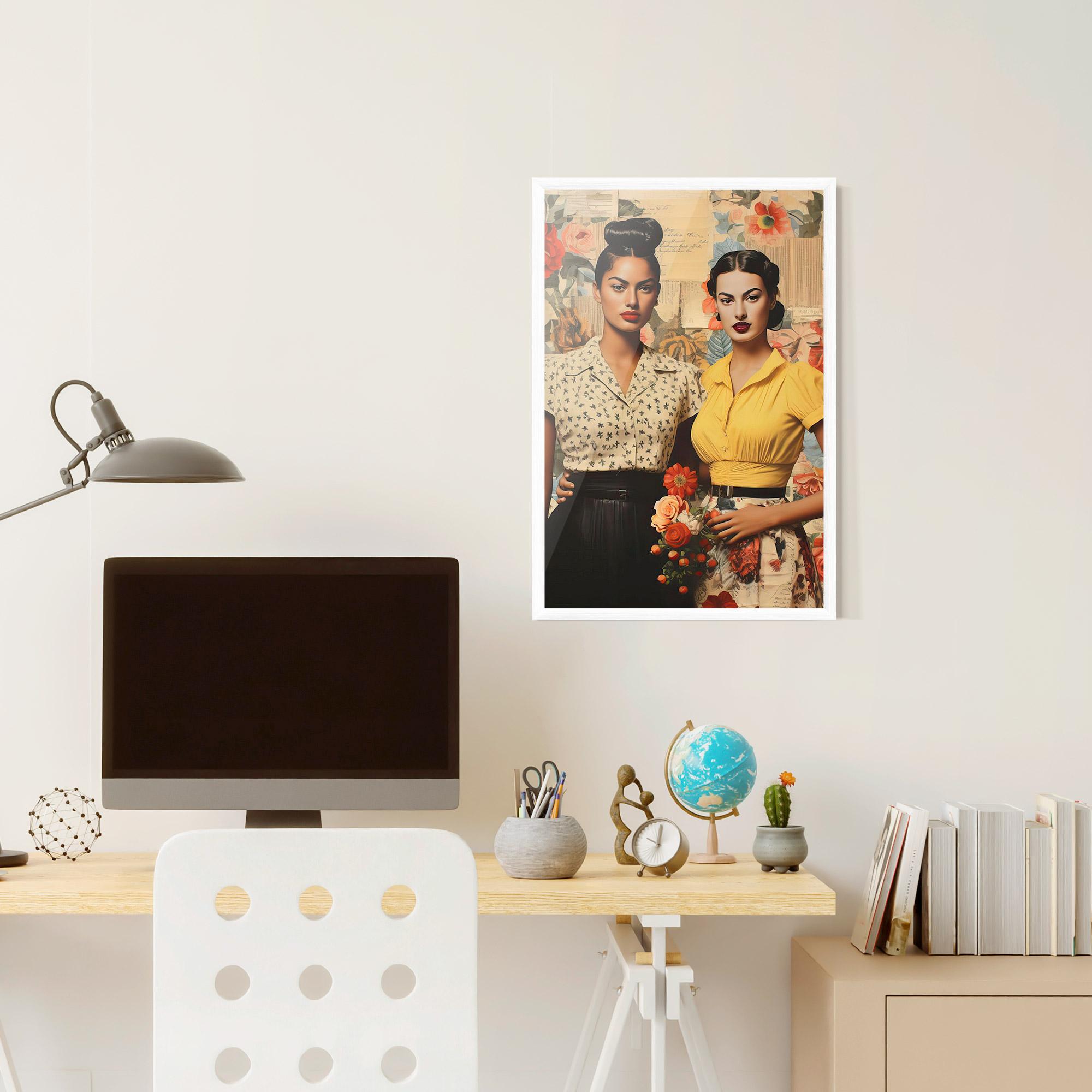 Plakat w Ramie Friendship Vintage Power mockup 6