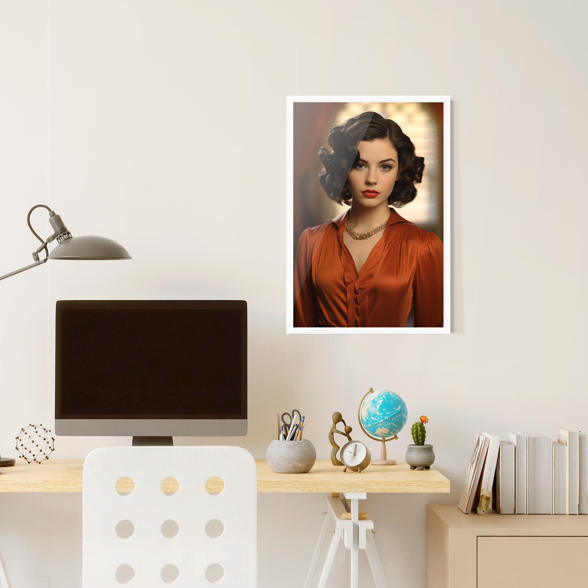 Plakat w Ramie Strong Orange Blouse mockup 6