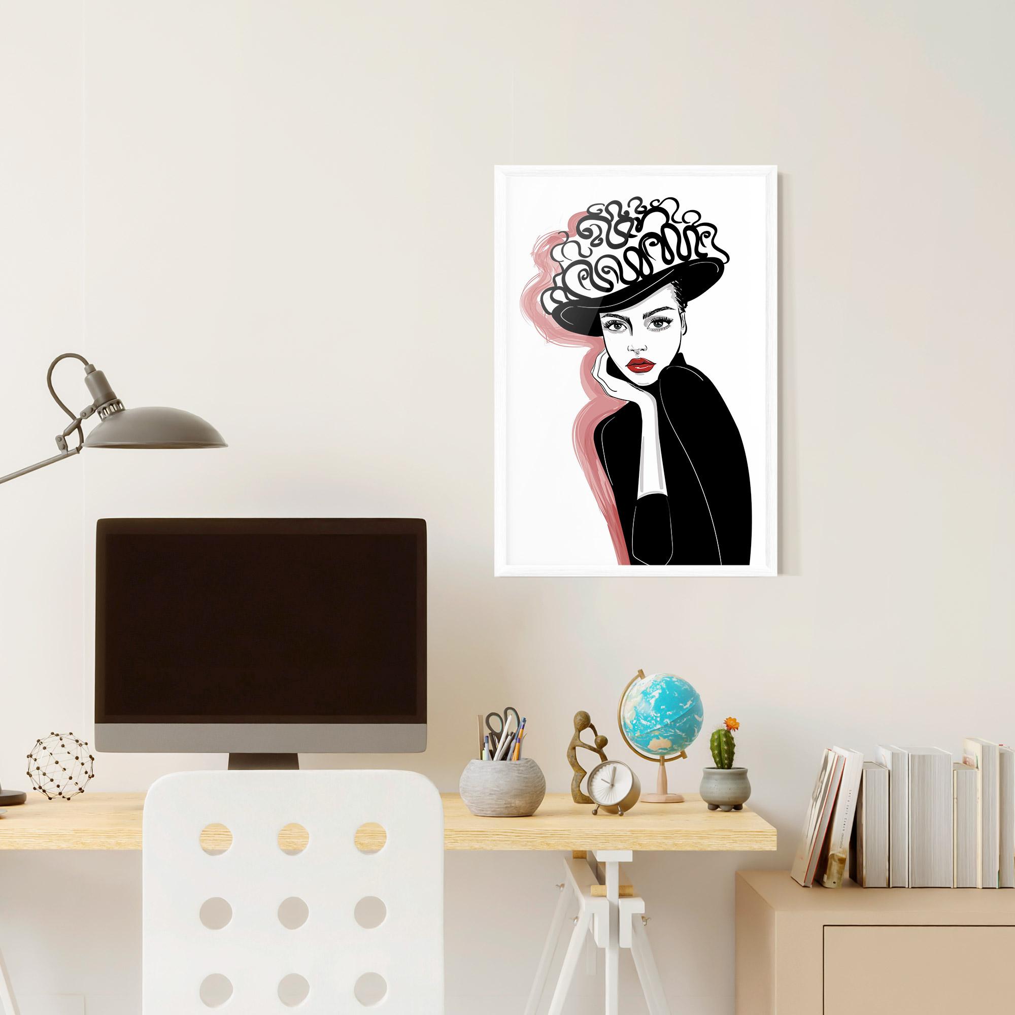 Plakat w Ramie Vintage Drawing mockup 6