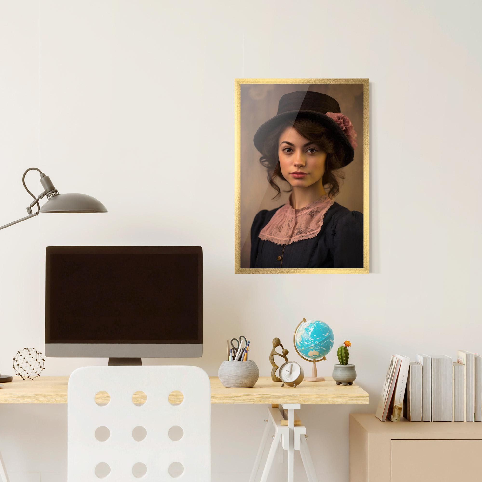 Plakat w Ramie Dark Blue Dress mockup 6