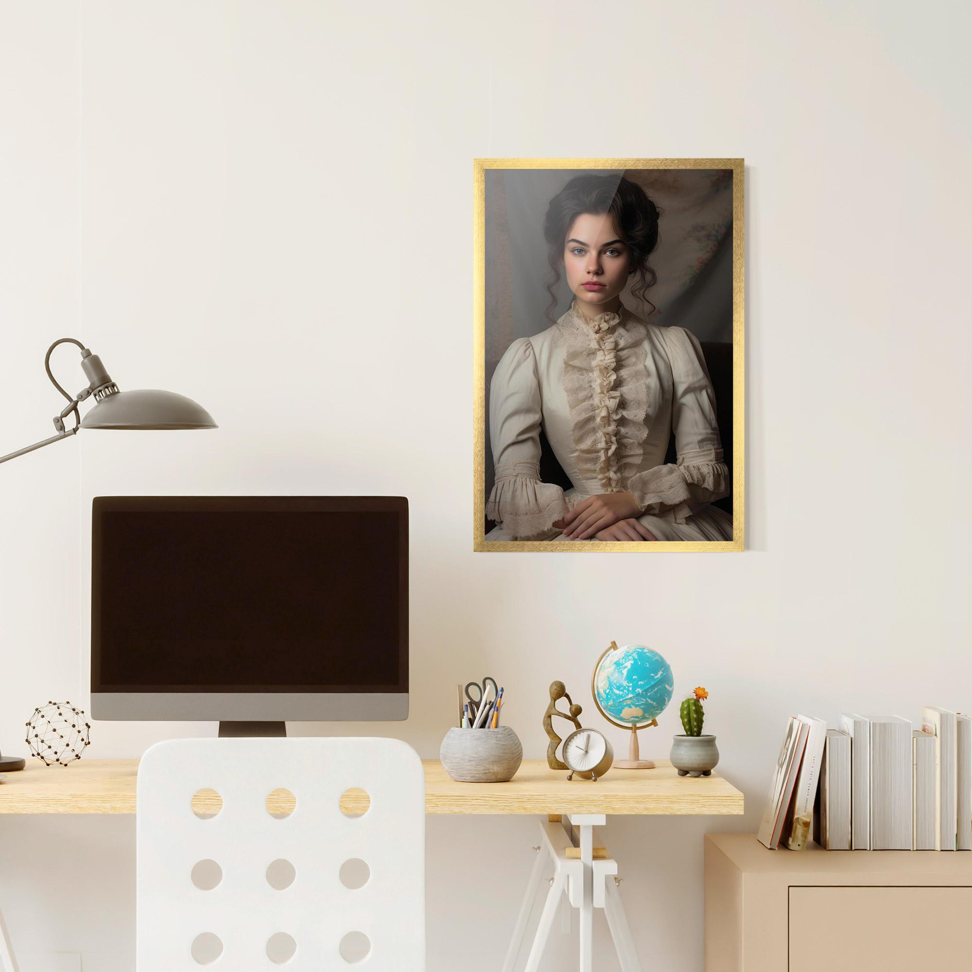 Plakat w Ramie Pretty Vintage Dress mockup 6