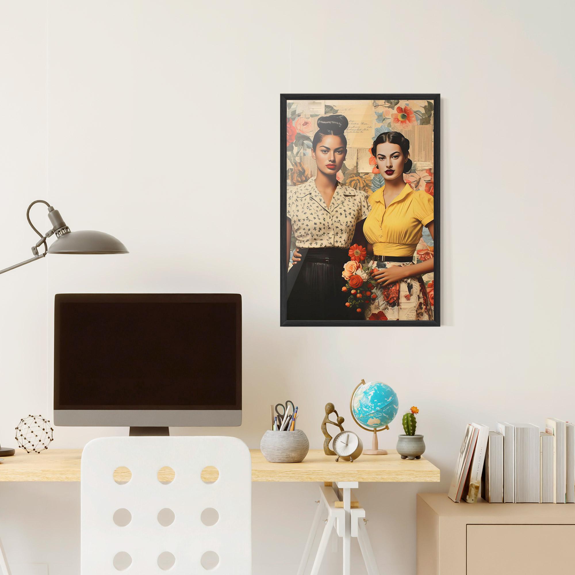 Plakat w Ramie Friendship Vintage Power mockup 6