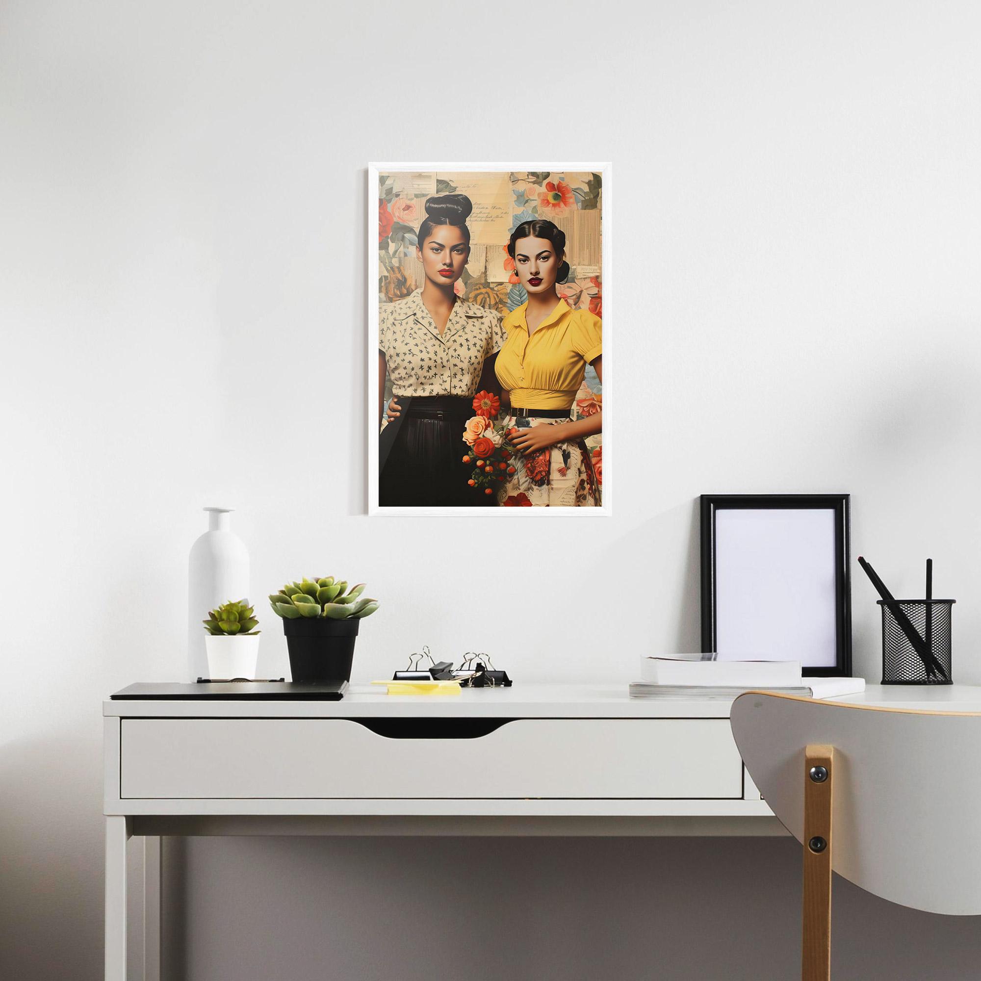 Plakat w Ramie Friendship Vintage Power mockup 7