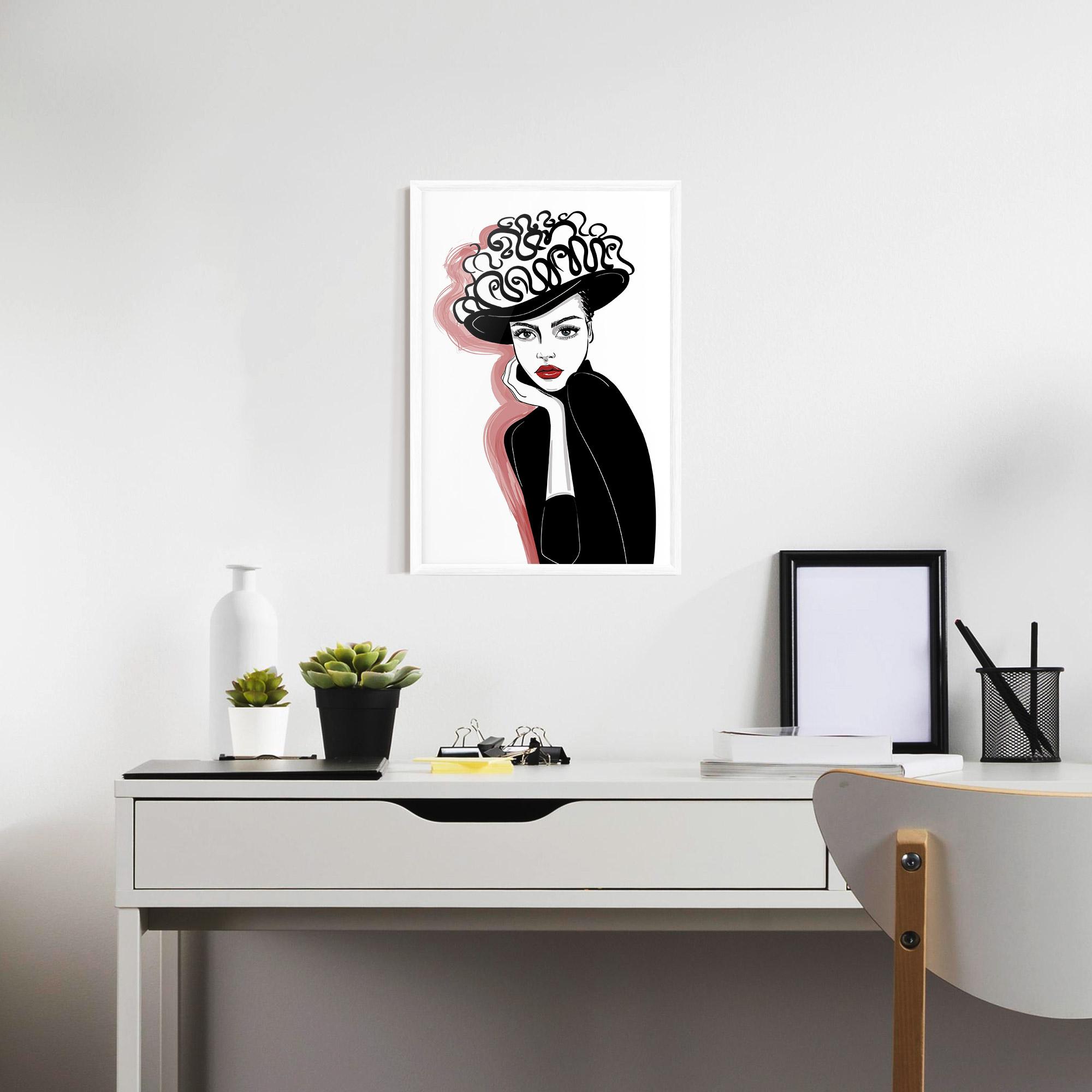 Plakat w Ramie Vintage Drawing mockup 7