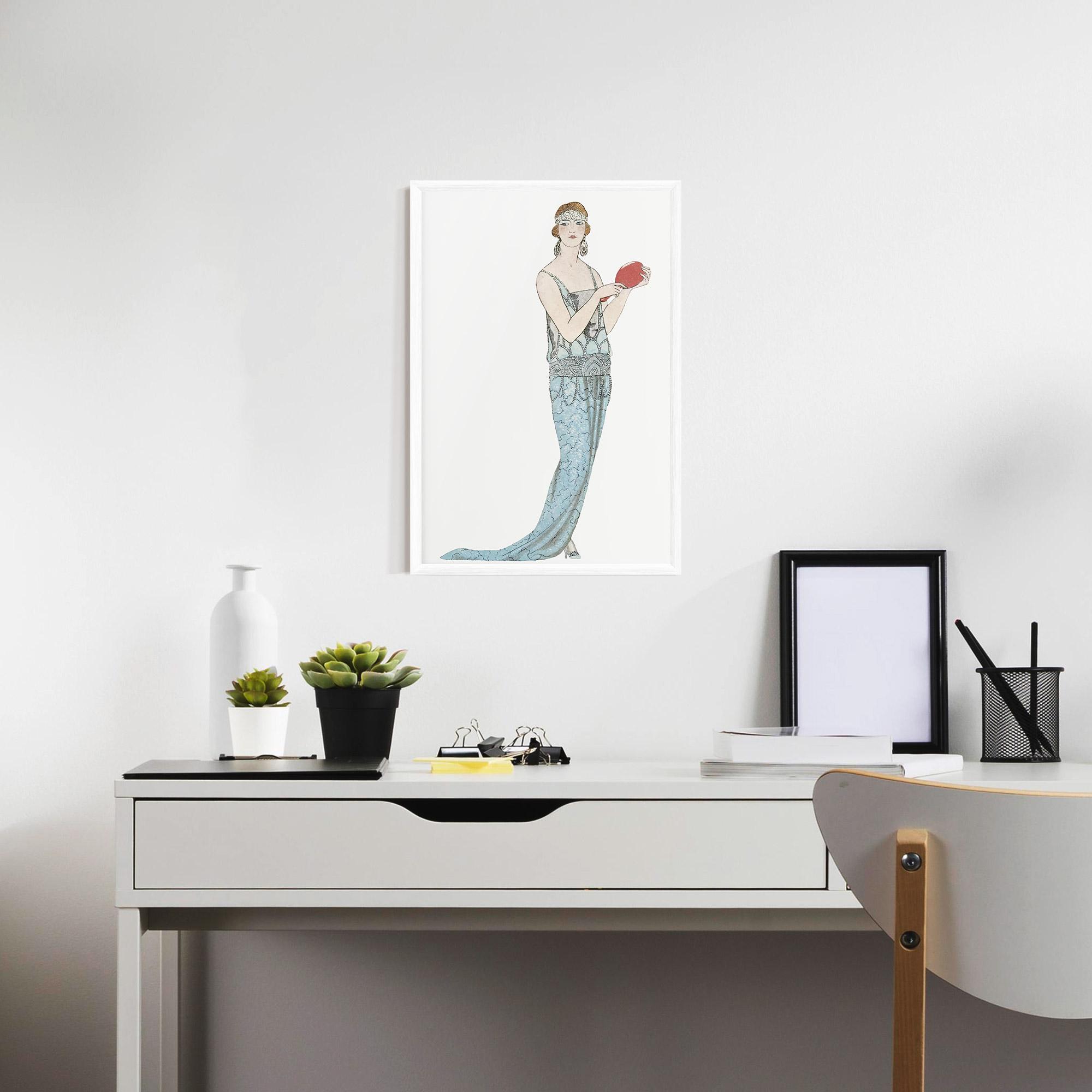 Plakat w Ramie Vintage Old Drawing mockup 7