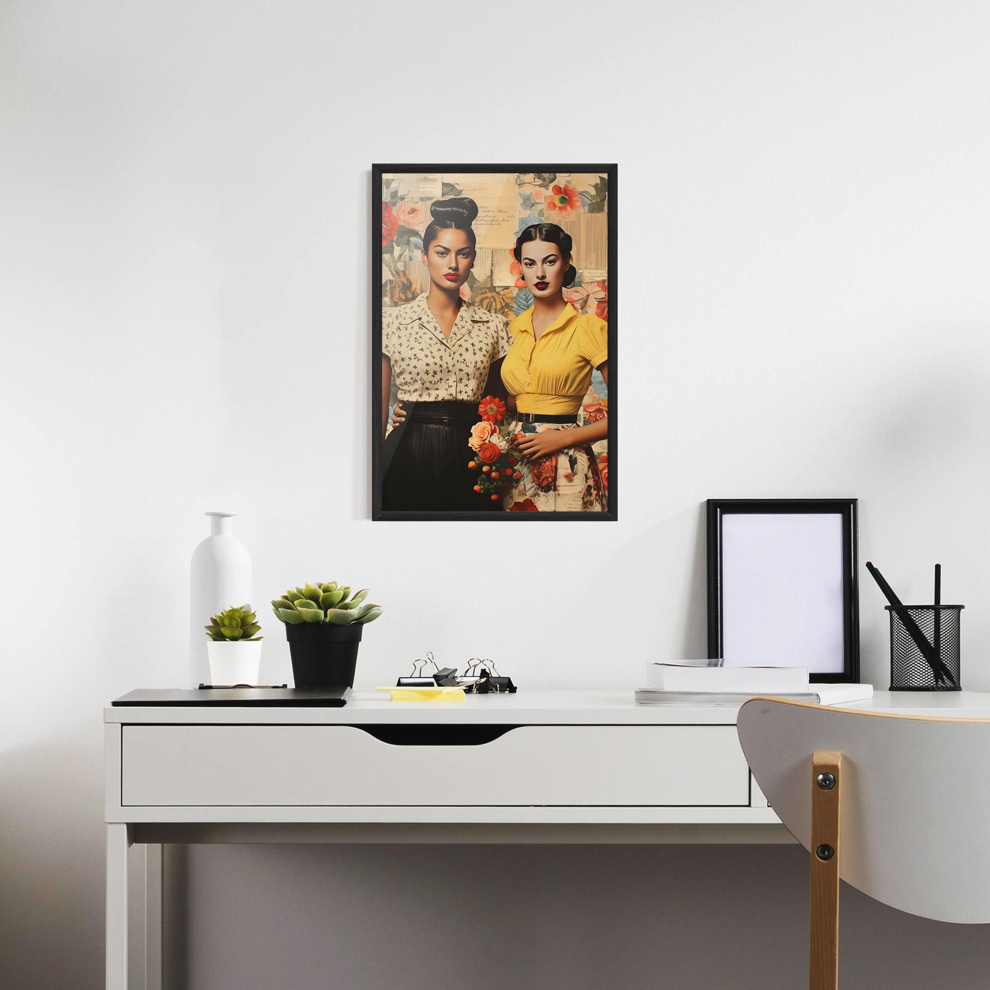 Plakat w Ramie Friendship Vintage Power mockup 7