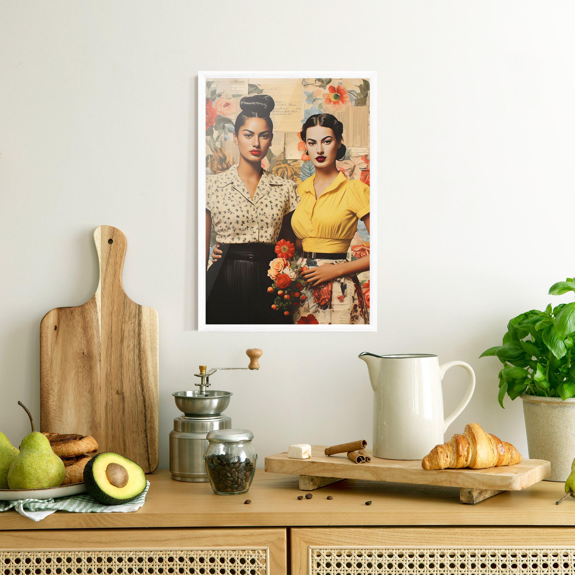 Plakat w Ramie Friendship Vintage Power mockup 8