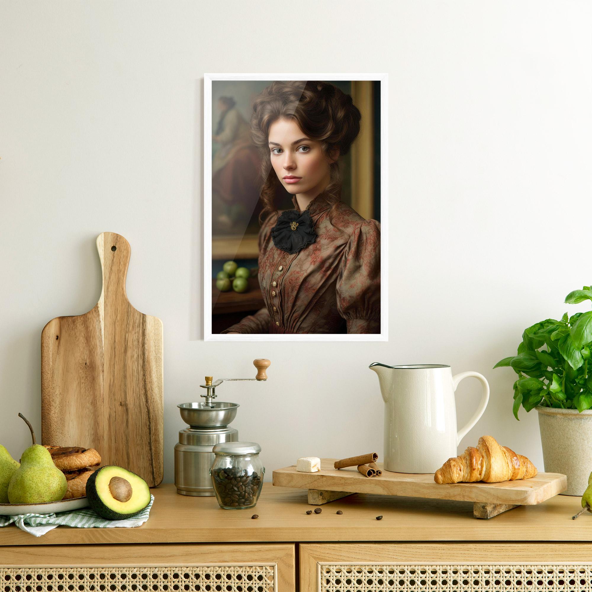 Plakat w Ramie Green Vintage Apple mockup 8