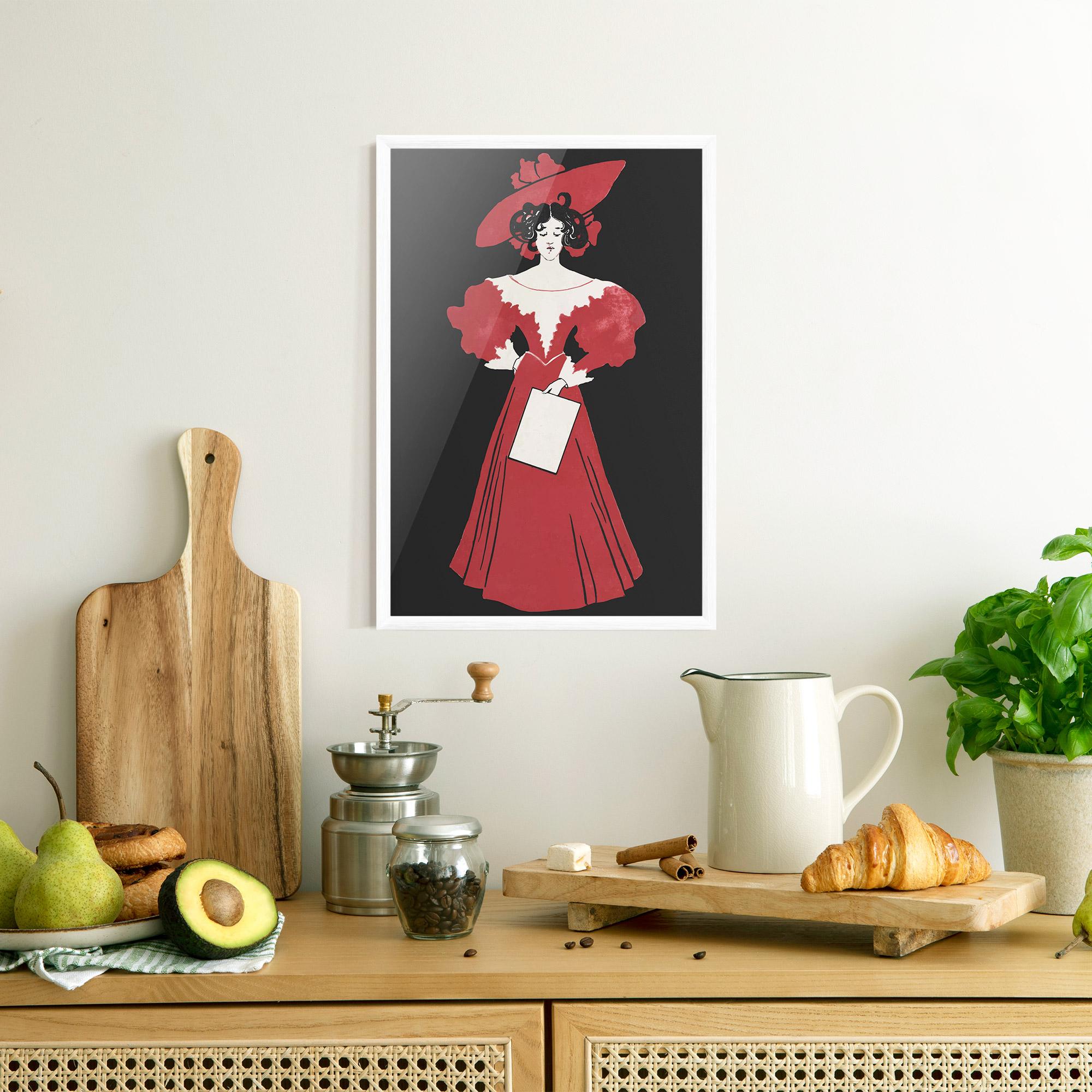 Plakat w Ramie Old Red Dress mockup 8