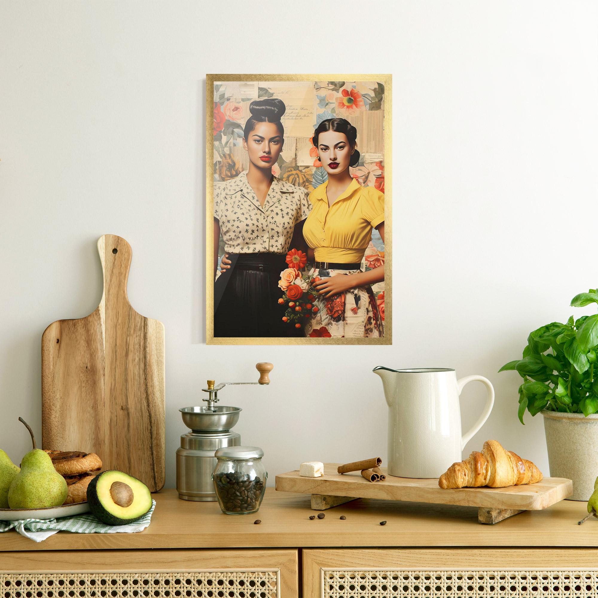 Plakat w Ramie Friendship Vintage Power mockup 8