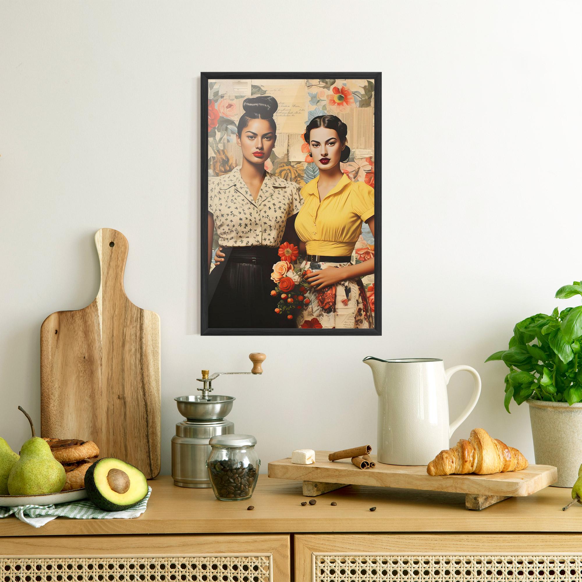Plakat w Ramie Friendship Vintage Power mockup 8