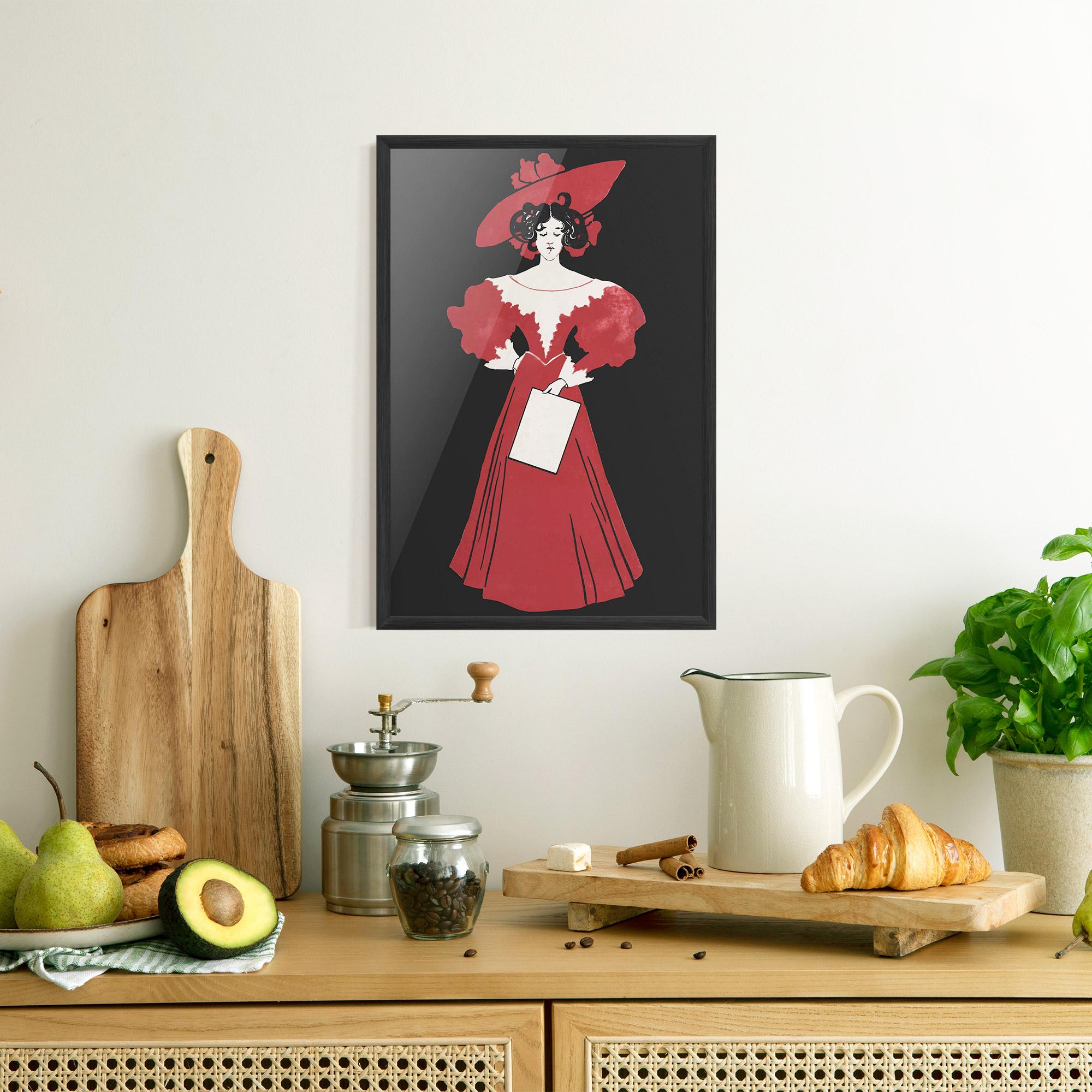 Plakat w Ramie Old Red Dress mockup 8
