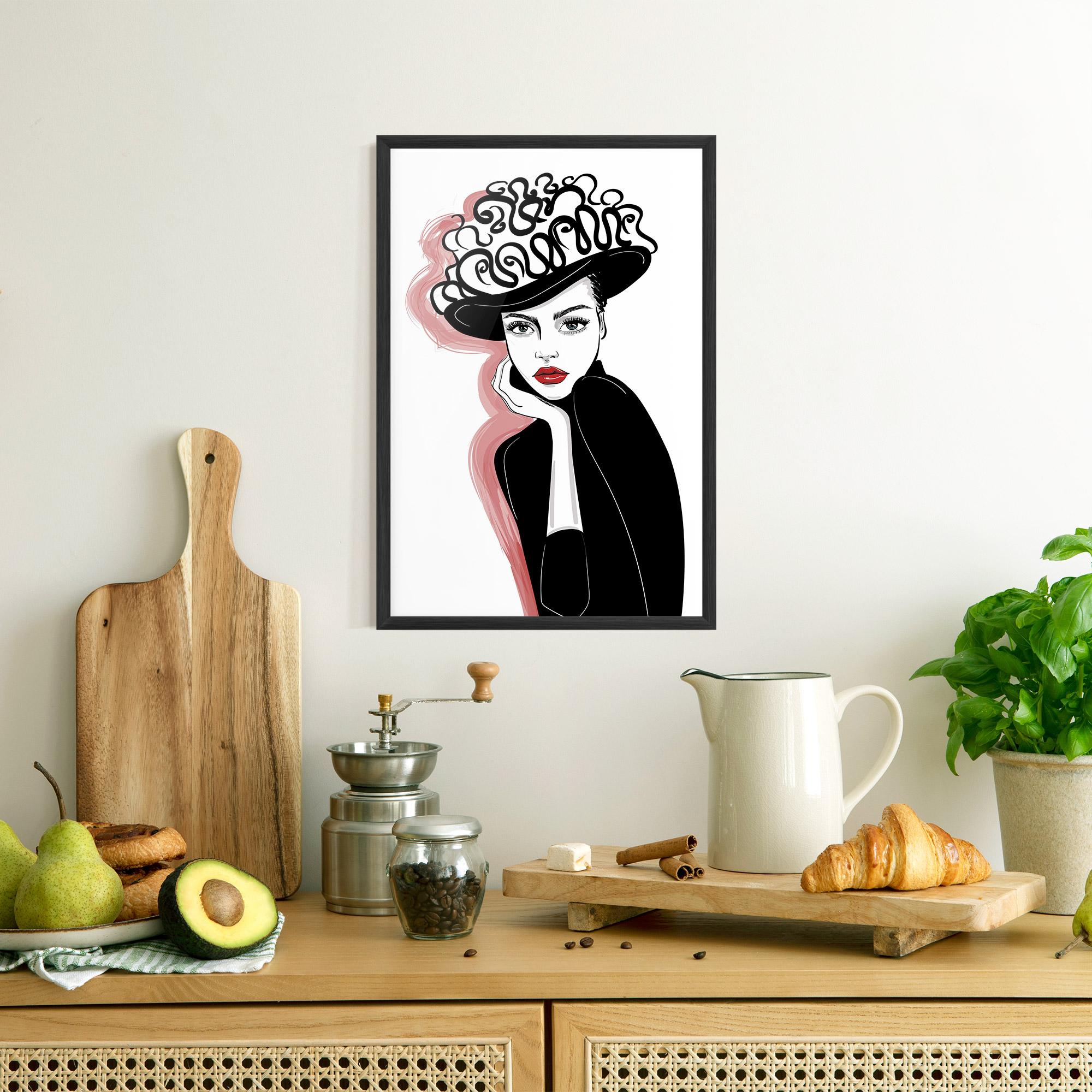 Plakat w Ramie Vintage Drawing mockup 8