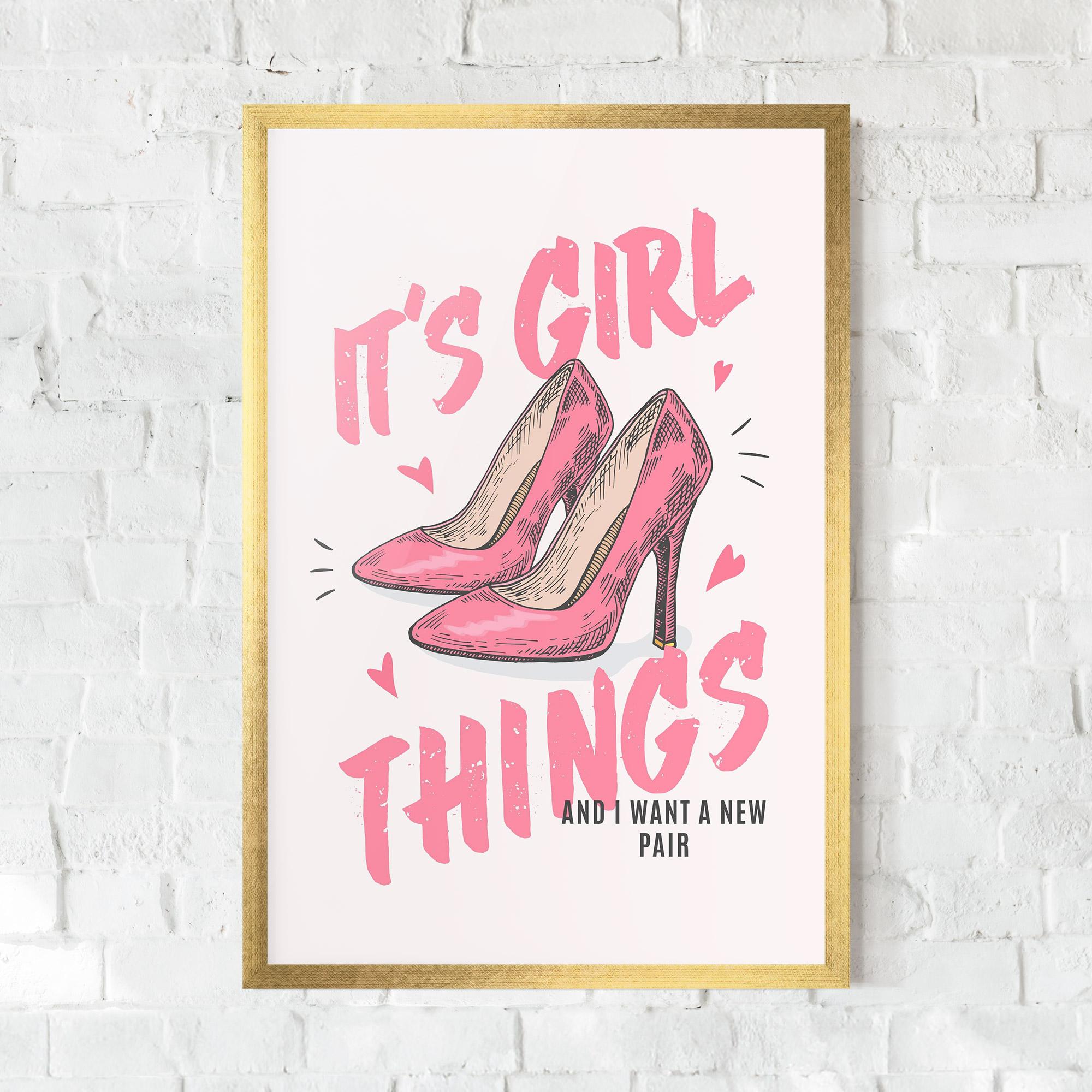 Plakat w Ramie Girl Things mockup 0