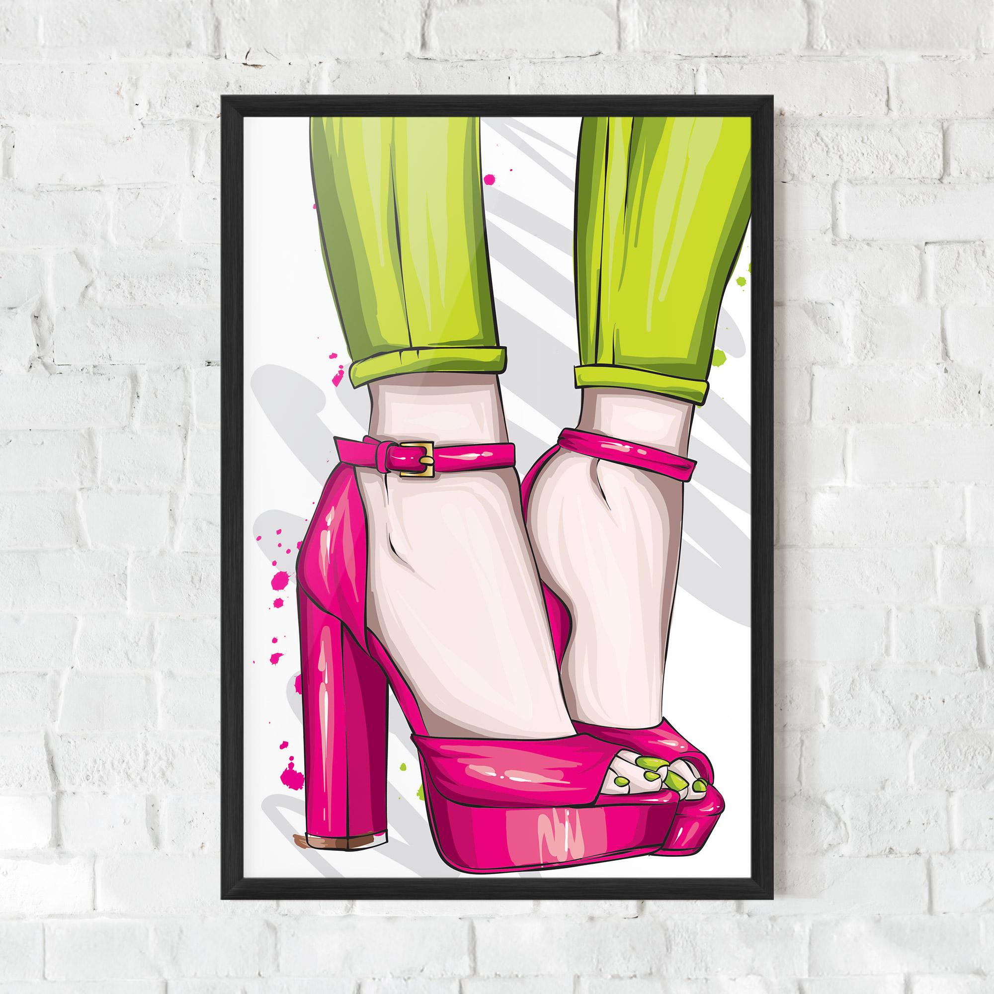 Plakat w Ramie Green Nails mockup 0