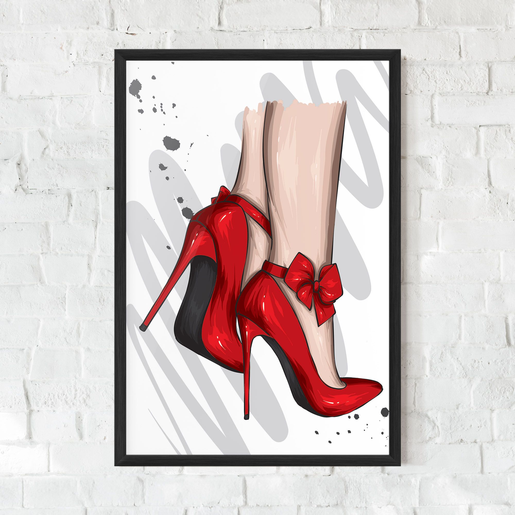 Red Bow Heels mockup 0