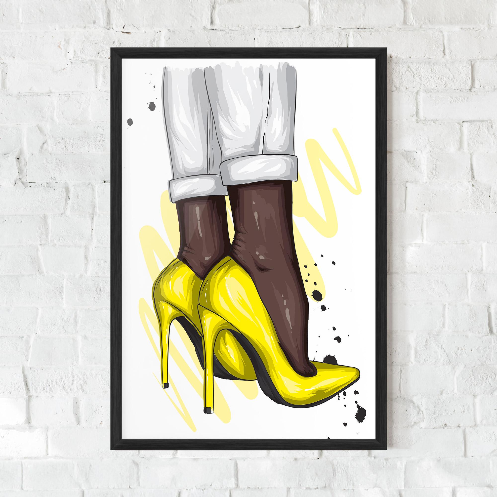 Plakat w Ramie Yellow Shoes mockup 0