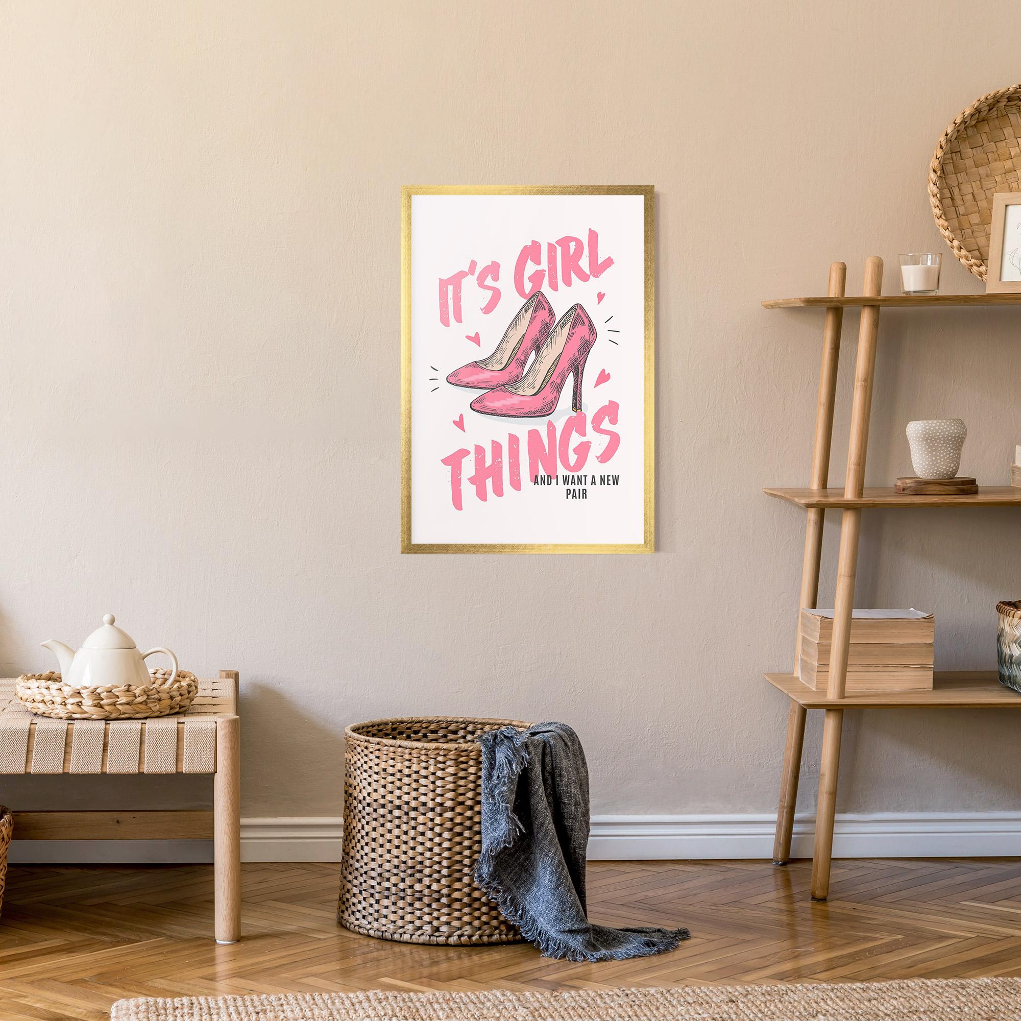 Plakat w Ramie Girl Things mockup 9
