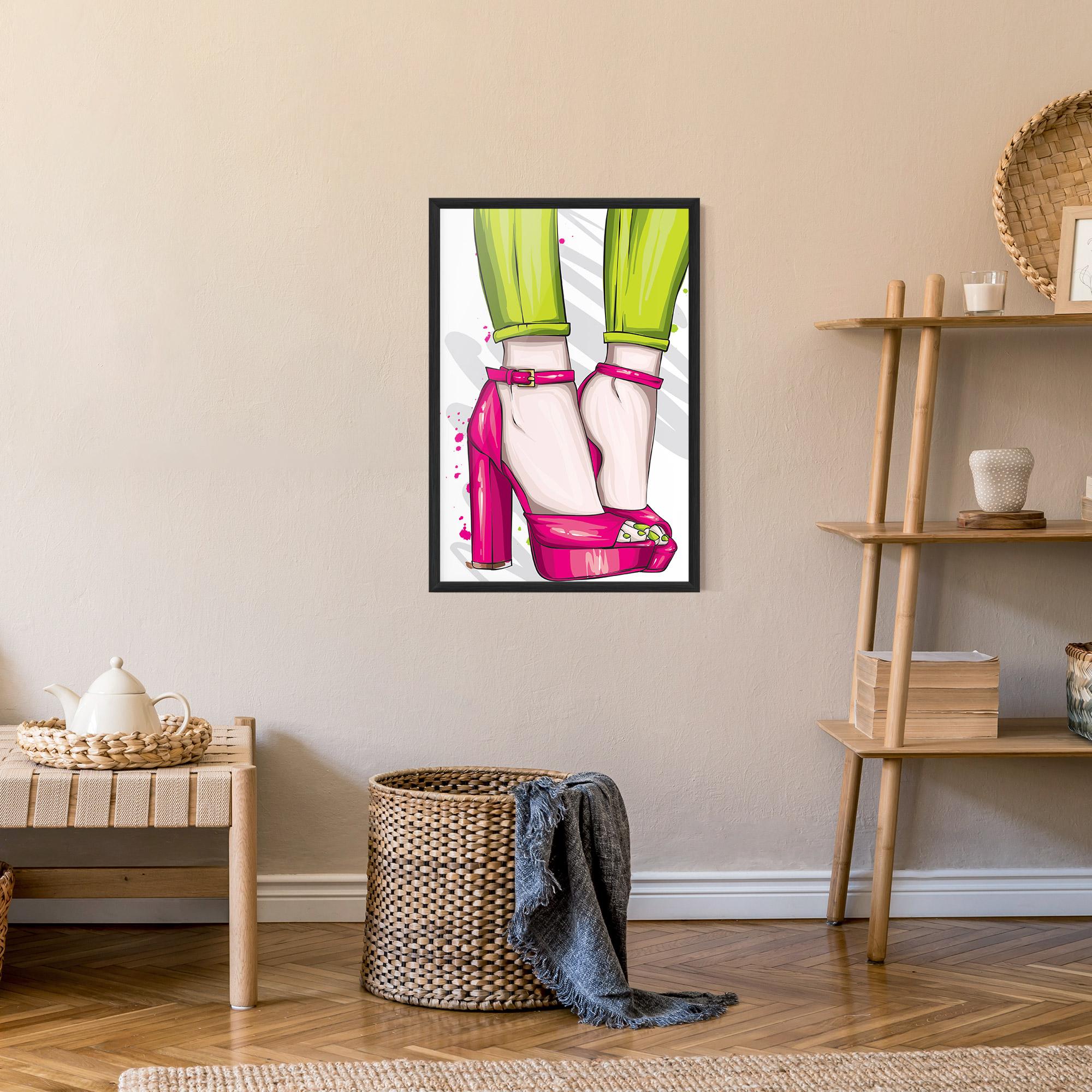 Plakat w Ramie Green Nails mockup 9