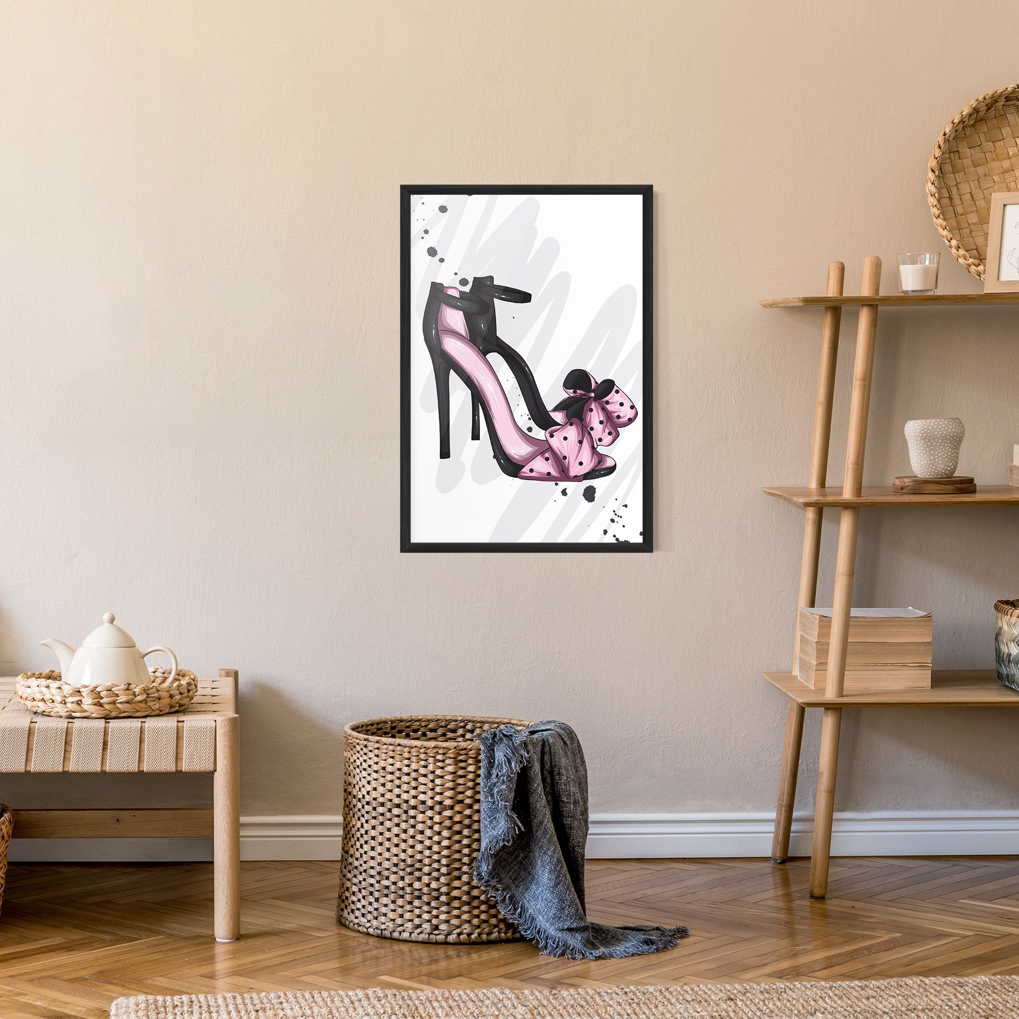 Pink Black Heels mockup 9