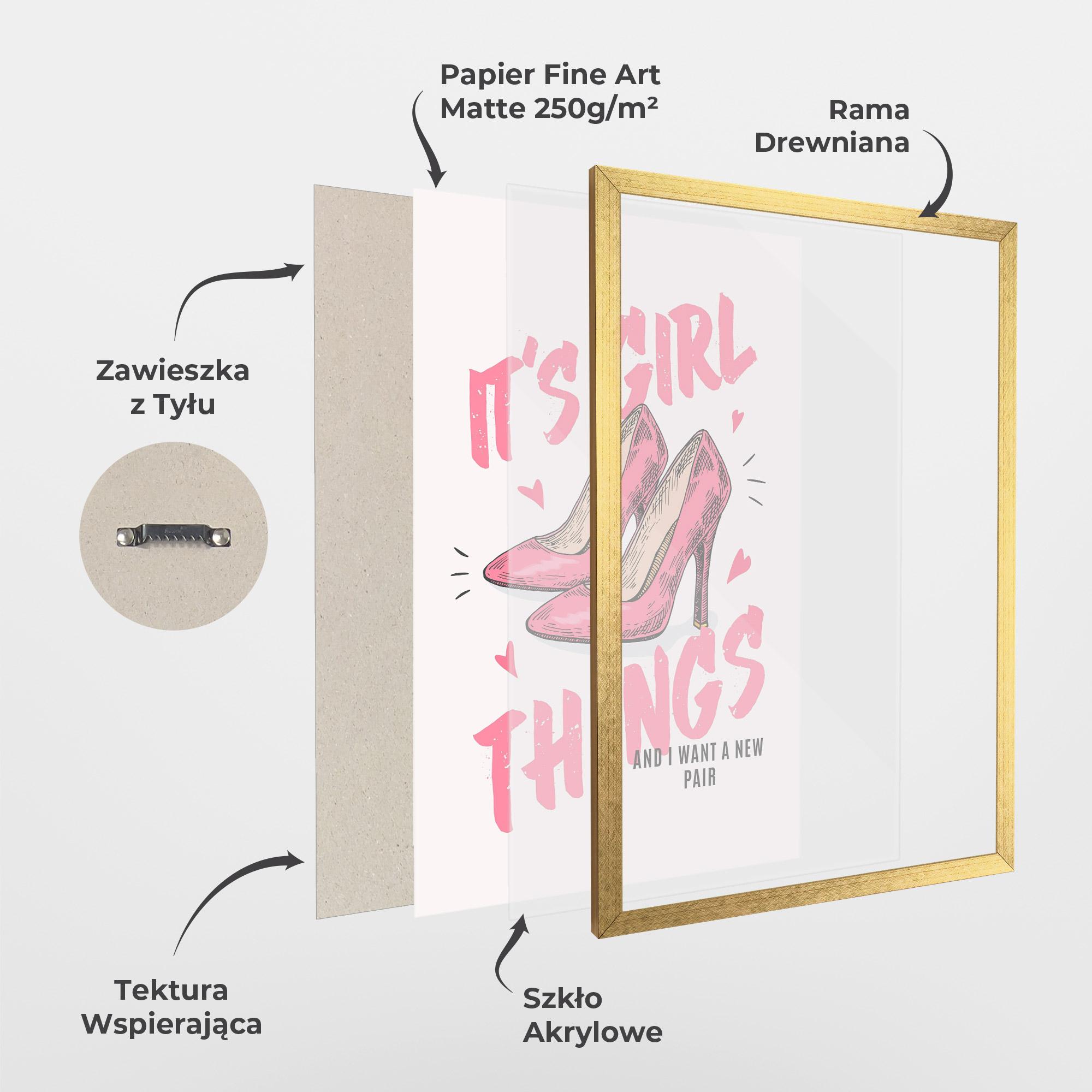 Plakat w Ramie Girl Things mockup 1