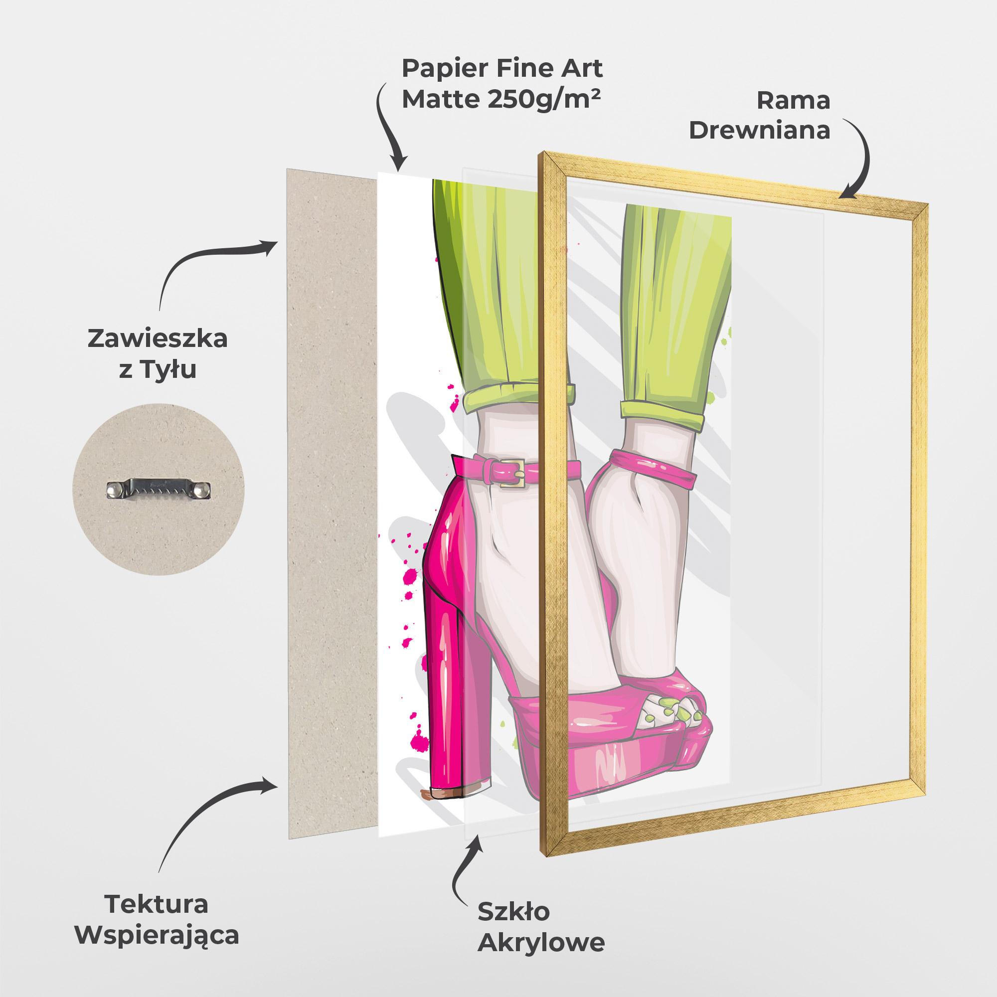 Plakat w Ramie Green Nails mockup 1