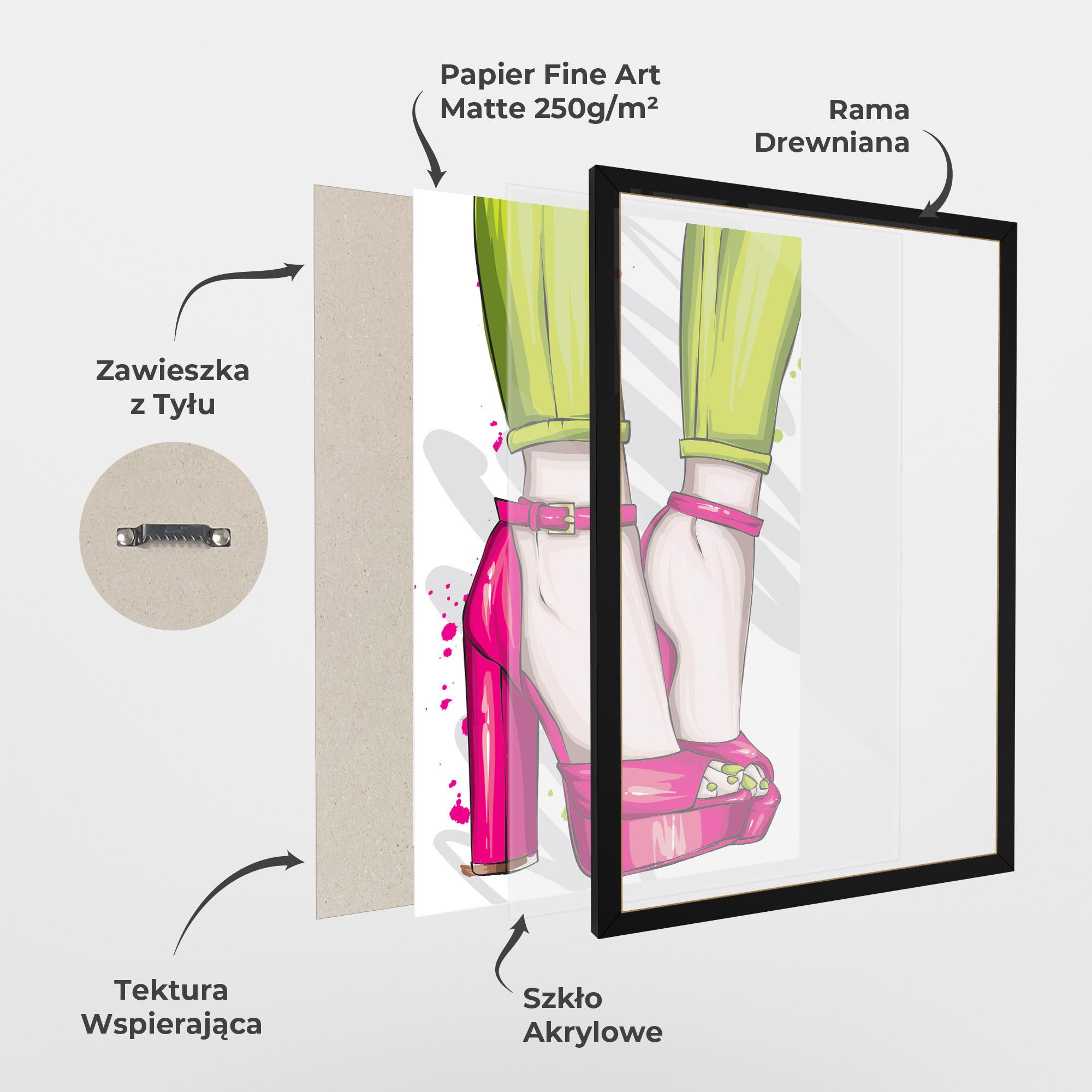 Plakat w Ramie Green Nails mockup 1