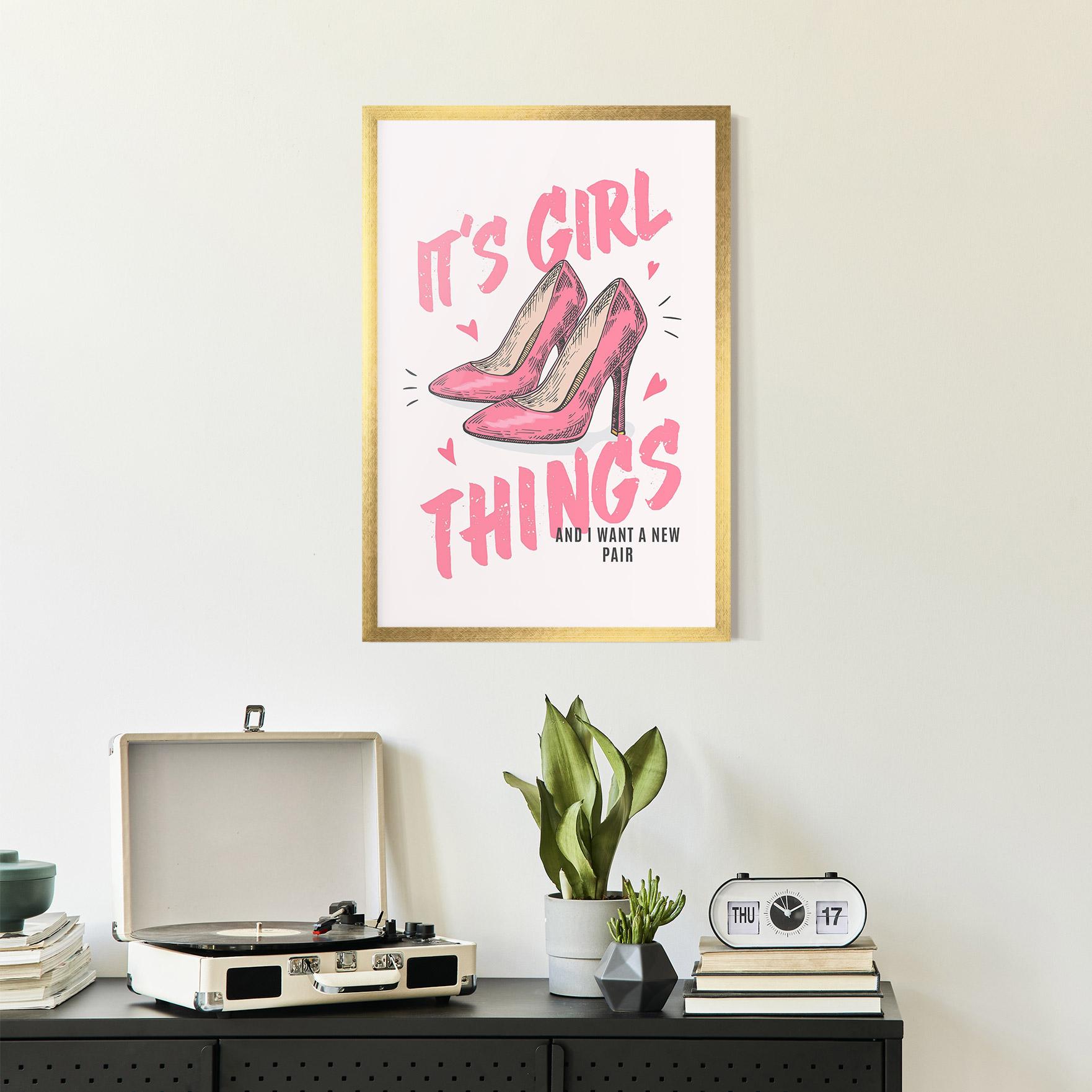 Plakat w Ramie Girl Things mockup 2