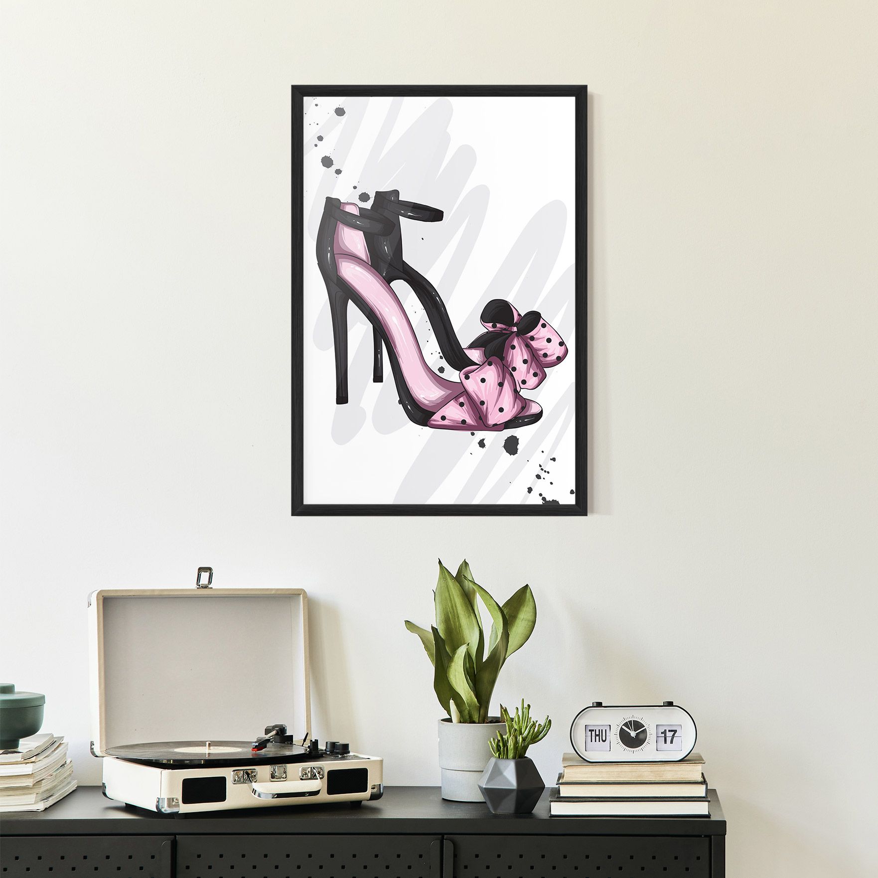 Pink Black Heels mockup 2