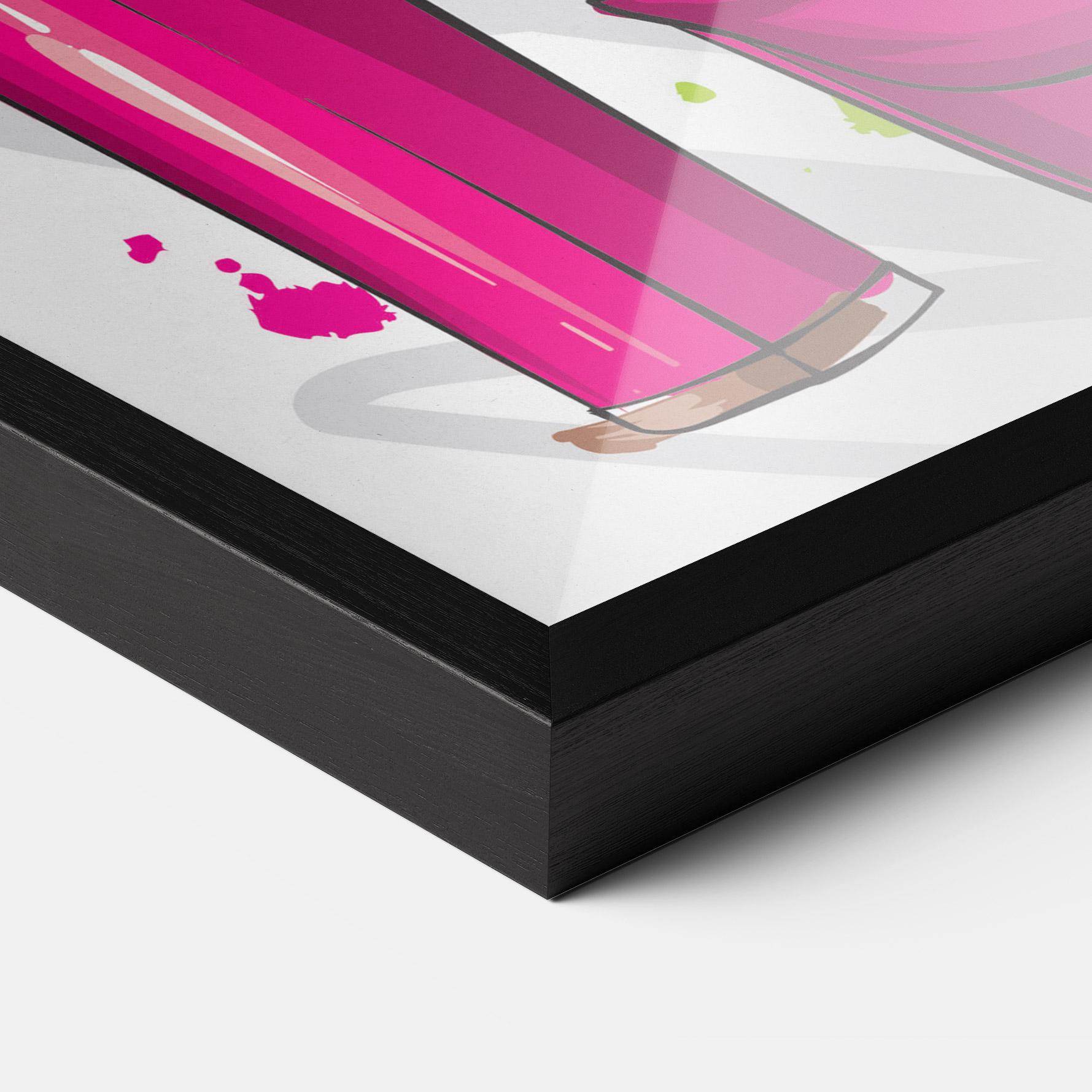 Plakat w Ramie Green Nails mockup 3