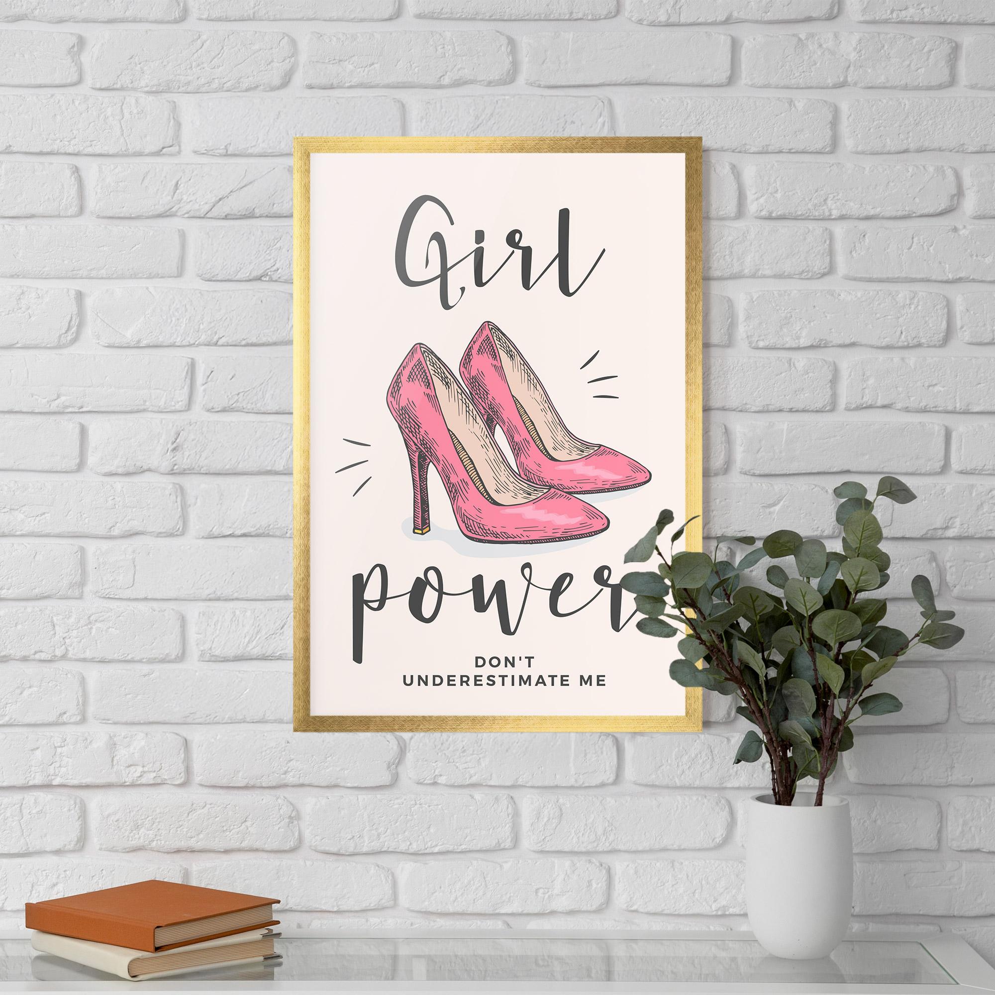 Plakat w Ramie Girl Power mockup 5