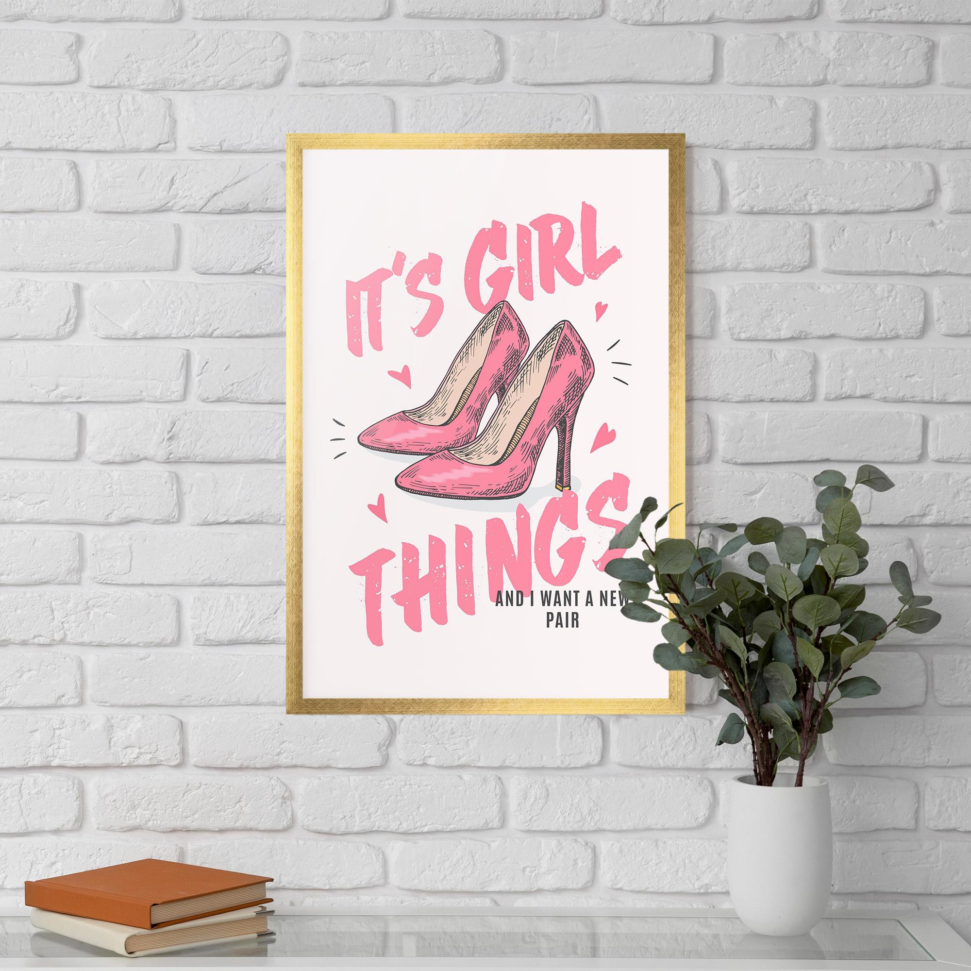 Plakat w Ramie Girl Things mockup 5