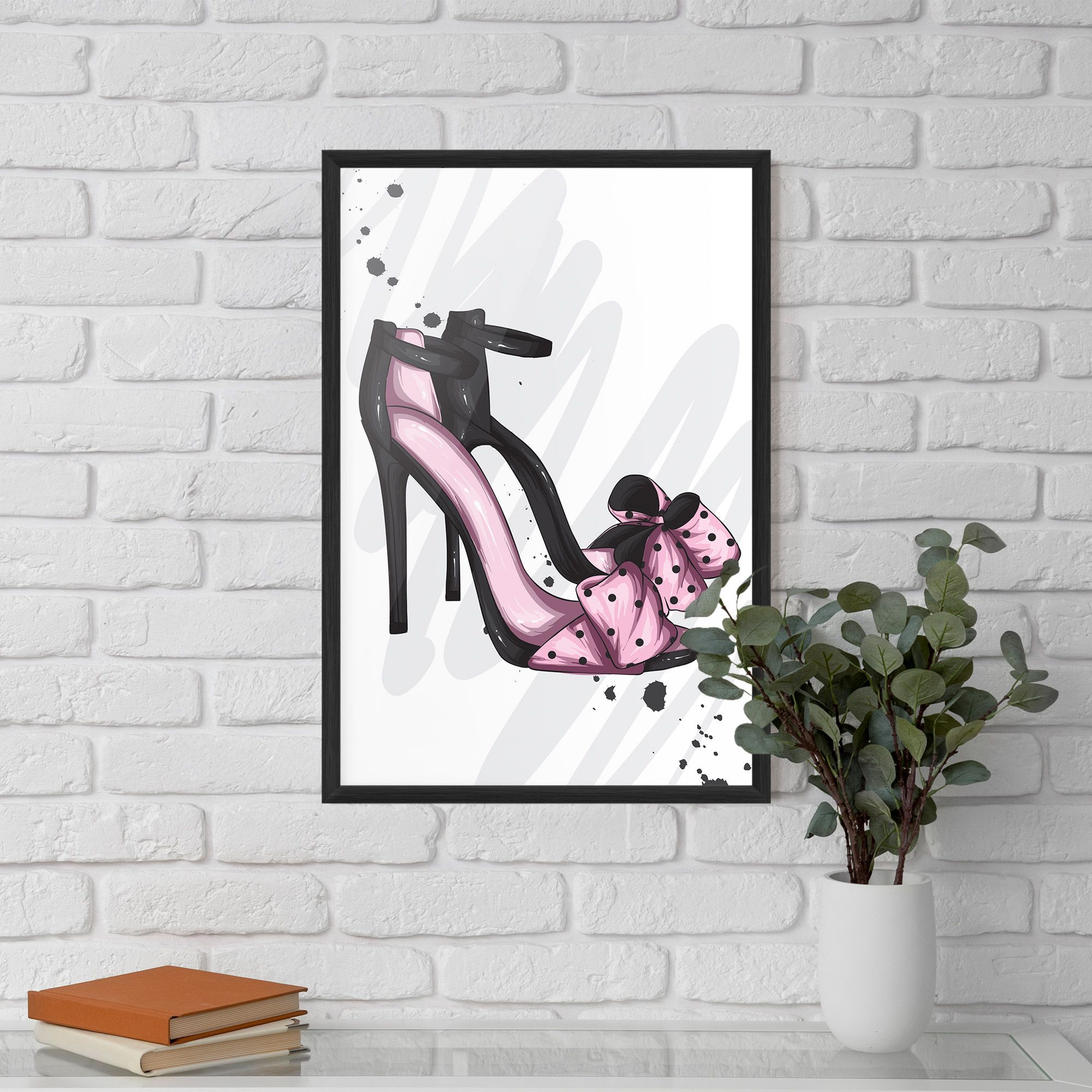 Pink Black Heels mockup 5