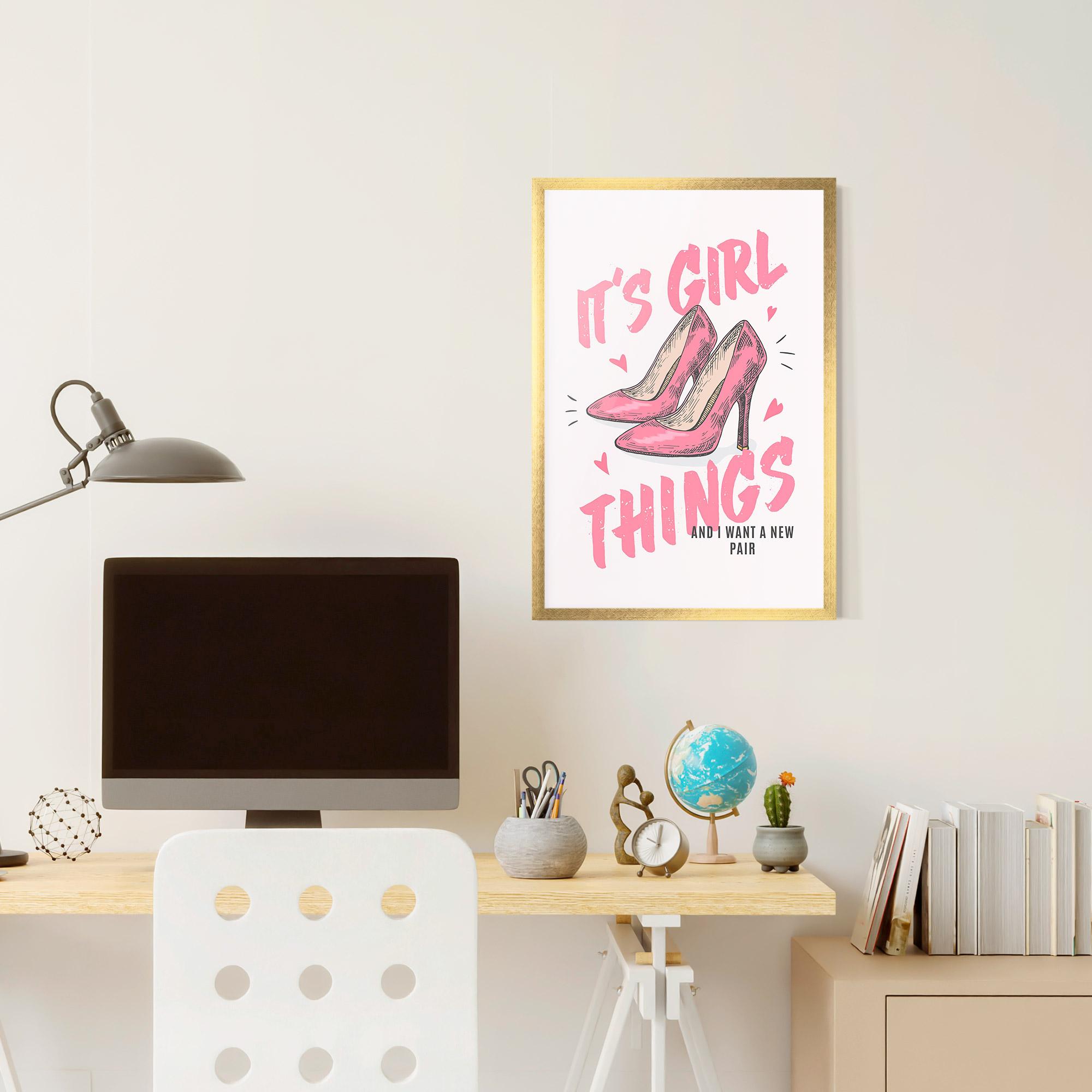 Plakat w Ramie Girl Things mockup 6
