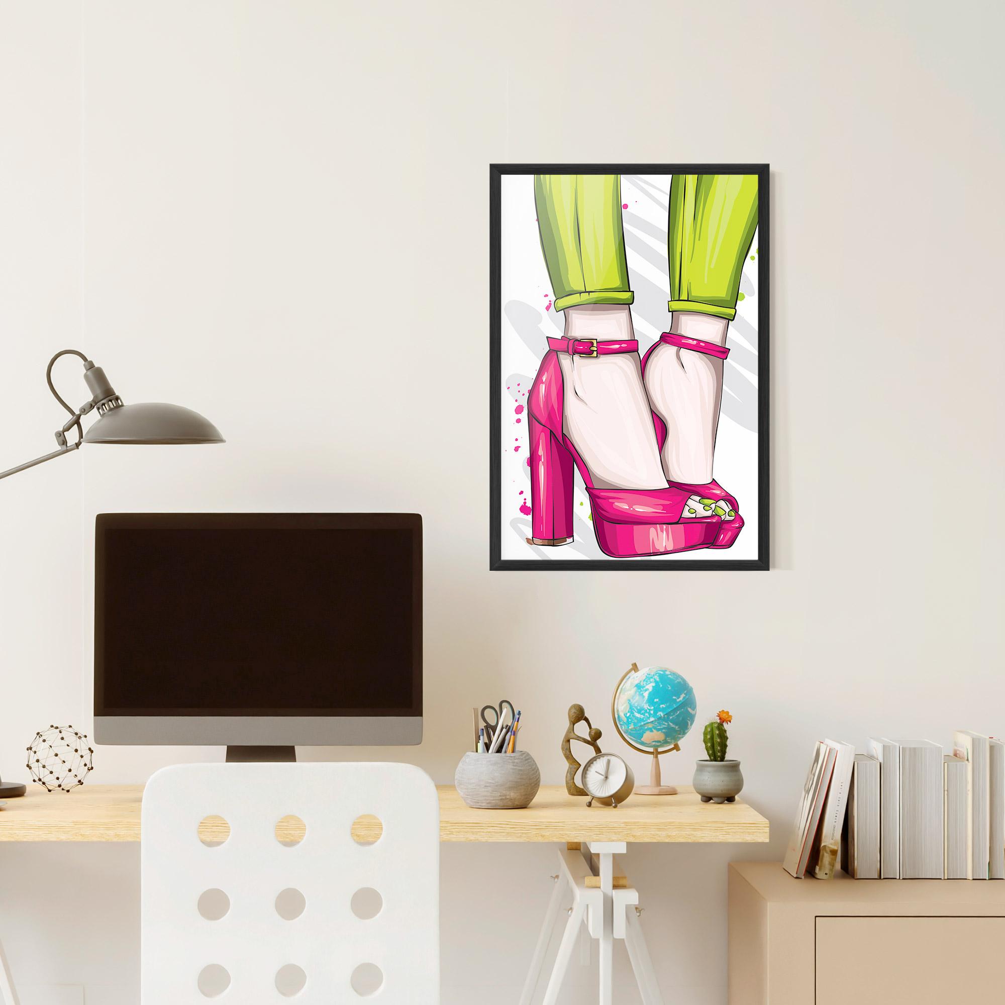 Plakat w Ramie Green Nails mockup 6